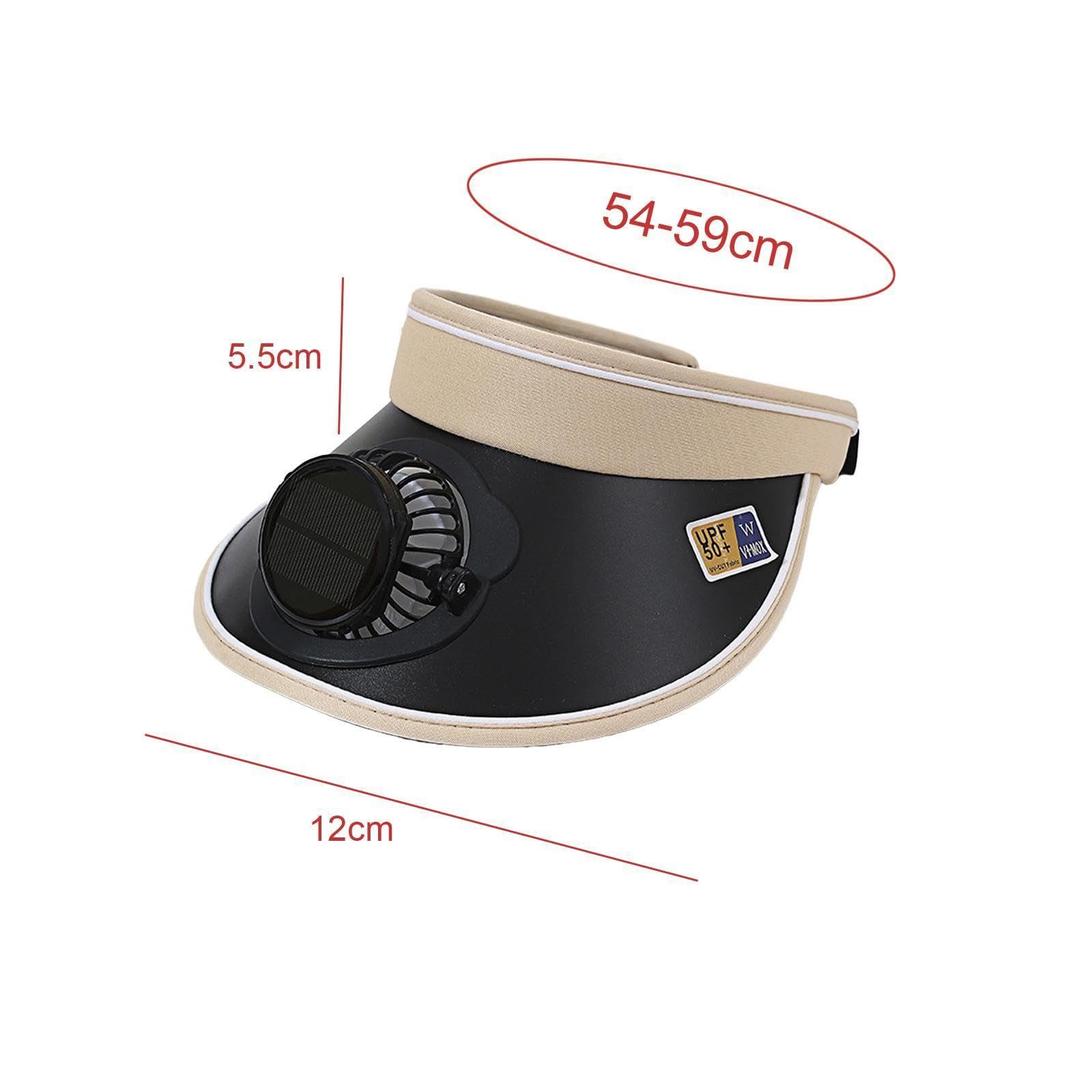 Bomiclss Sonnenhut Sonnenblende Hüte mit Ventilator Sonnenschutz für Damen Und Herren (2-in-1 Ventilator mit Solar- und USB-Aufladung) Kappe Kühler Lüfter für Outdoor Camping