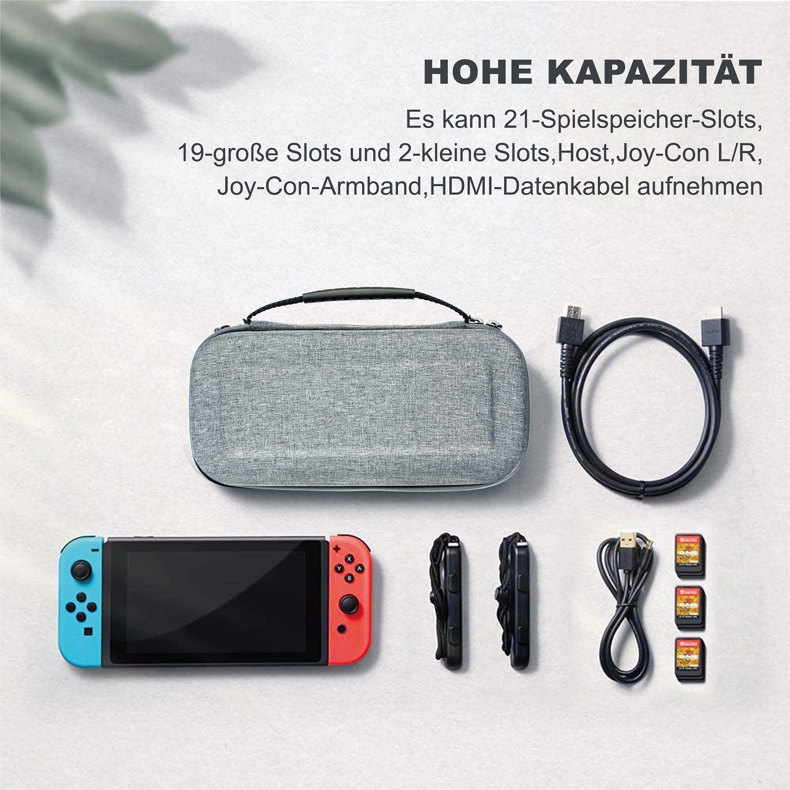 neue dawn Spielekonsolen-Tasche Joy-Con Joy-Con-Armband Switch/Switch mit für kompatibel HDMI-Datenkabel) (Platz OLED Nintendo-Controller Nintendo