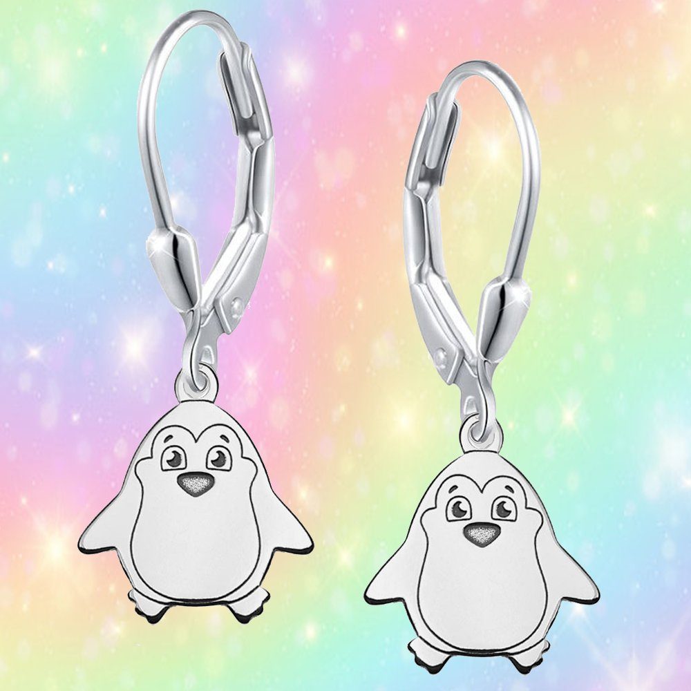 925 Sterling Silber Pinguin Stecker Ohrringe – Niedliches Design, Hypoallergen, Mit Geschenkbox