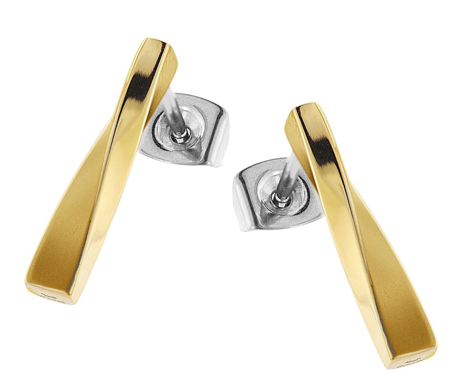 Boccia Paar Ohrstecker Damen-Ohrstecker Titan Goldfarben