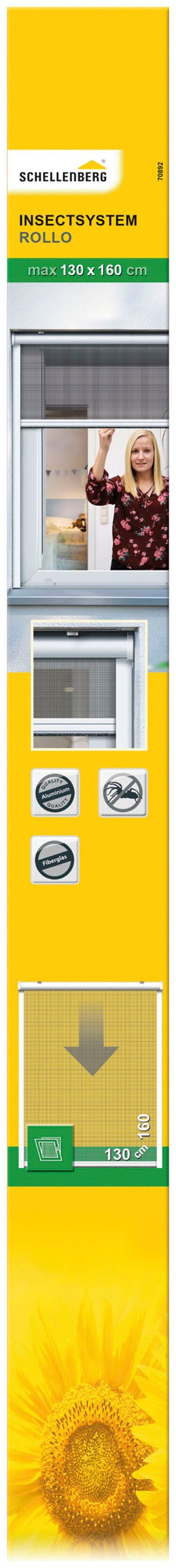Insektenschutzrollo für Fenster, Fiberglas Fliegengitter mit Aluminium Rahmen, SCHELLENBERG, mit Bohren, verschraubt, in verschiedenen Farben und Größen erhältl – Bild 4 von 4