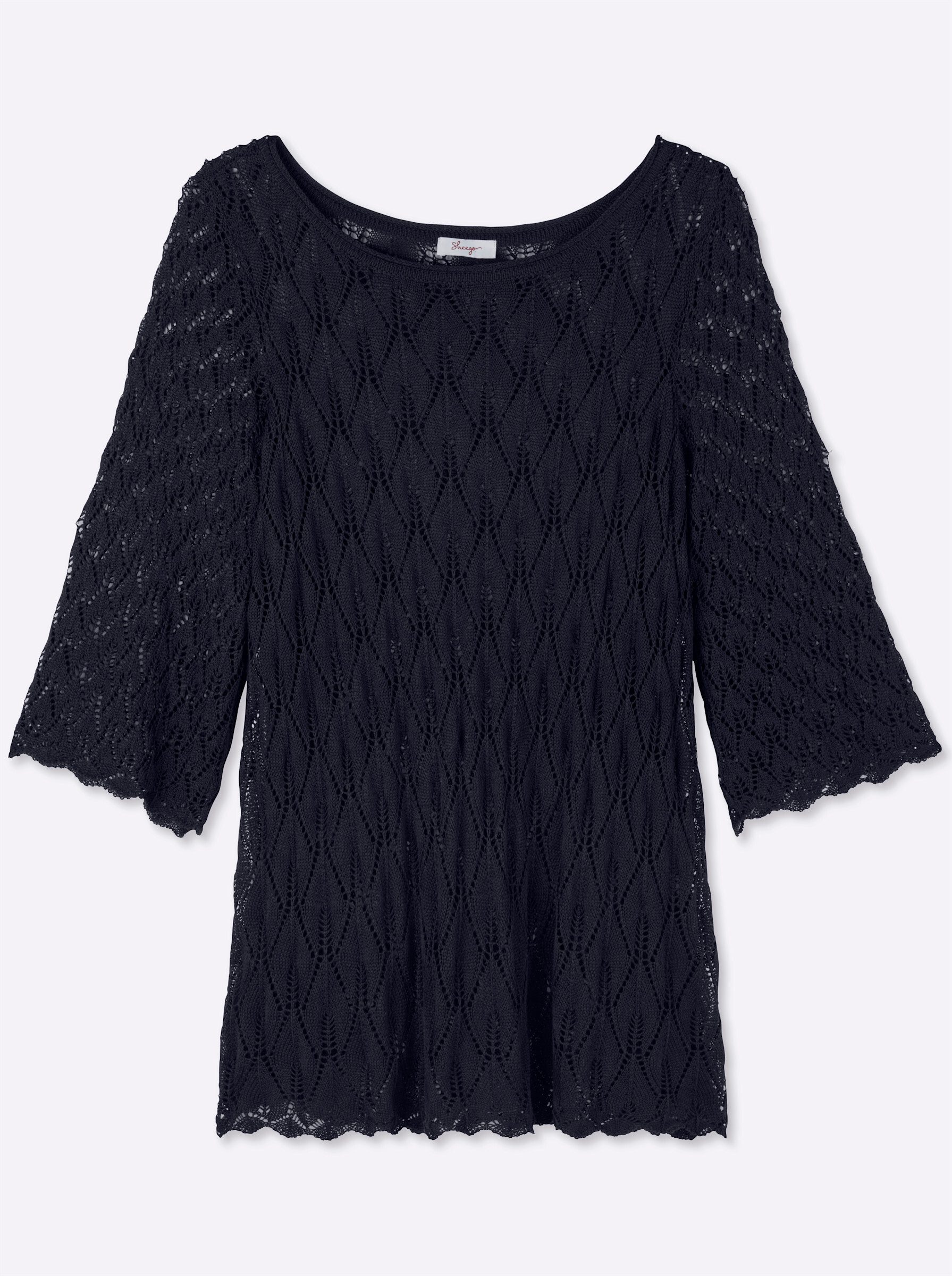 Strickpullover 3/4-Arm-Pullover 3/4-Arm Ajour