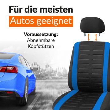 Upgrade4cars Autositzbezug Set für die Vordersitze, 4-teiliges Set, Auto-Schonbezüge Universal in Grau