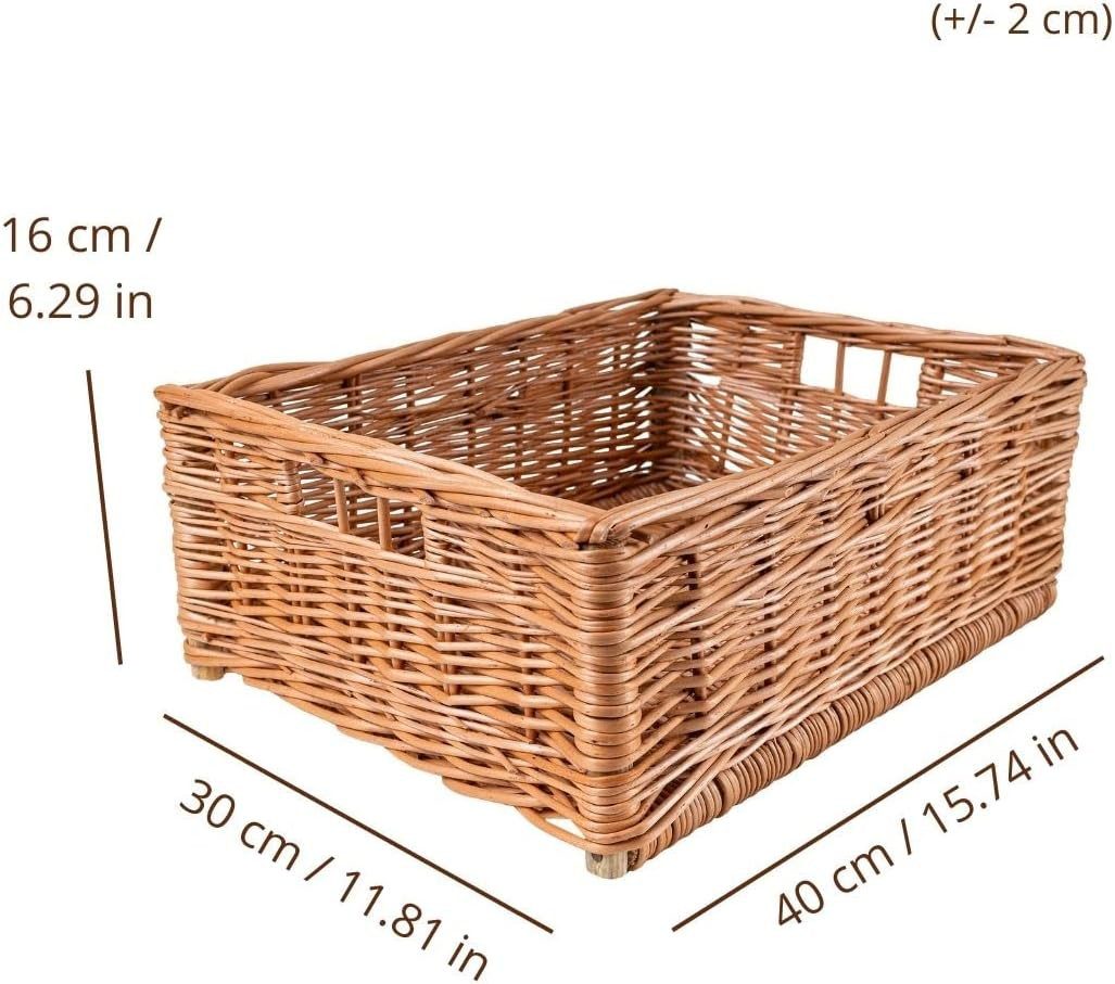 Creative Home Holzkiste Weidenkorb Aufbewahrungskorb, Handgeflochten, günstig online kaufen