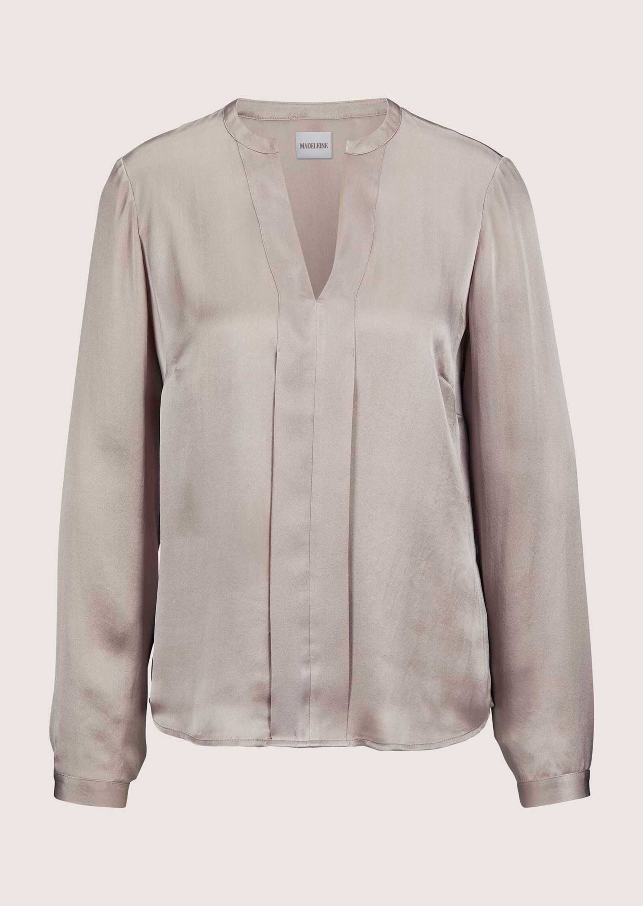 MADELEINE Langarmbluse Satinbluse aus reiner Seide