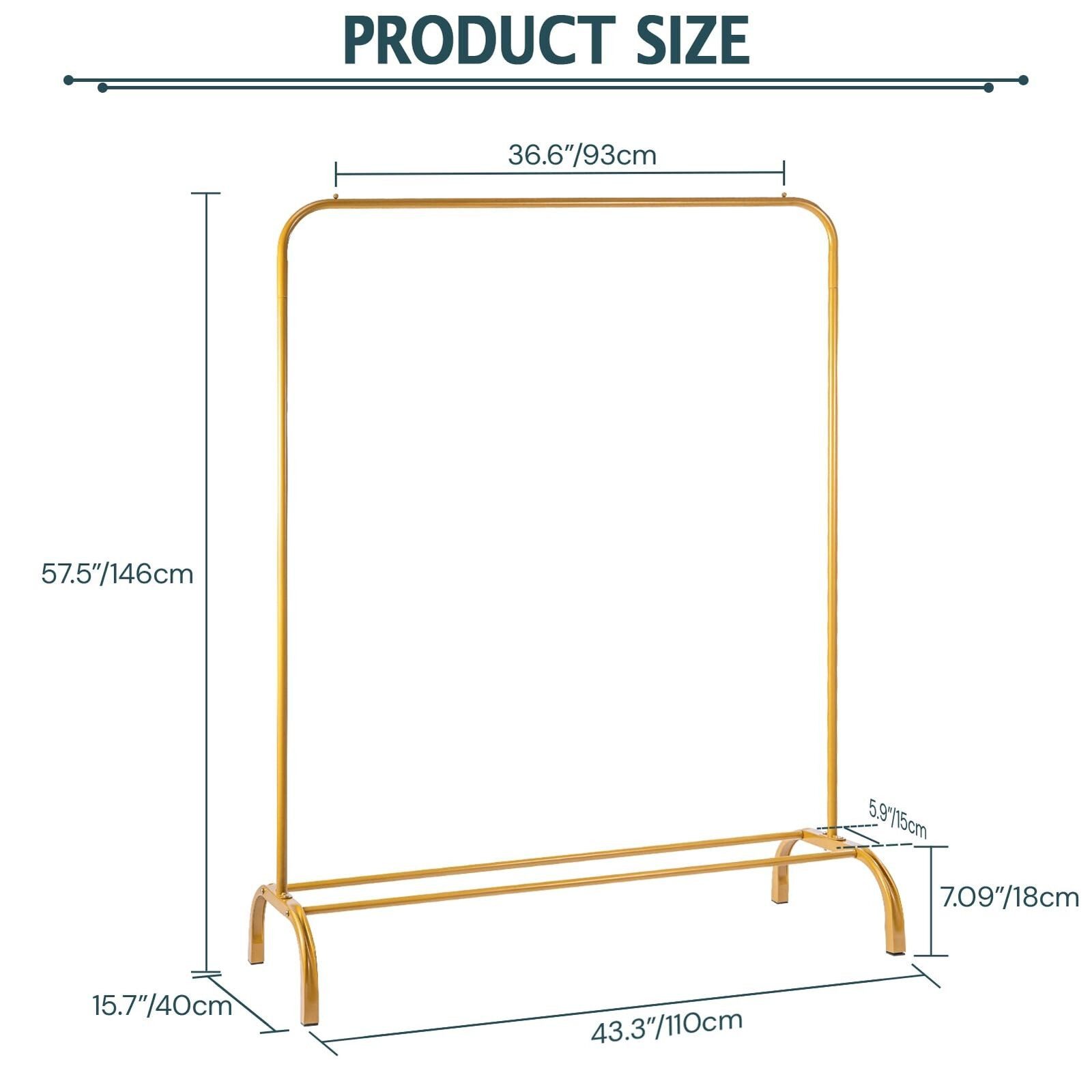 Youyijia TV-Rack Clothes Rail, Stable Freestanding Hanger, Drying Rack