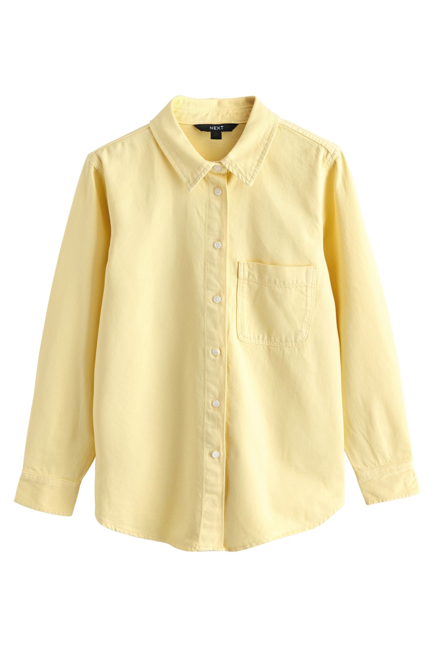 Next Langarmhemd Langärmeliges Relaxed Fit Hemd aus Denim (1-tlg)