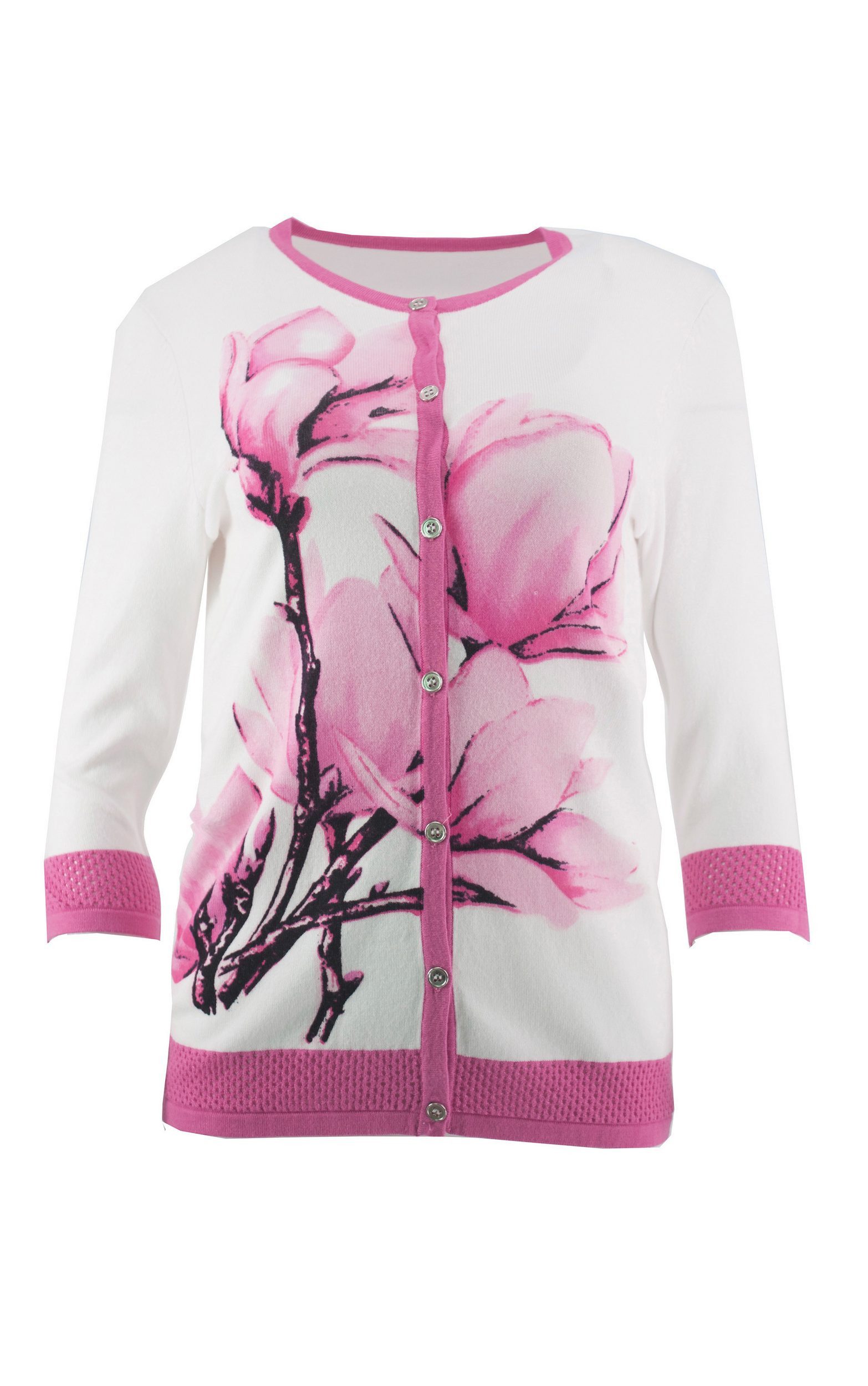 Passioni Cardigan Twinset mit Blumen-Print günstig online kaufen
