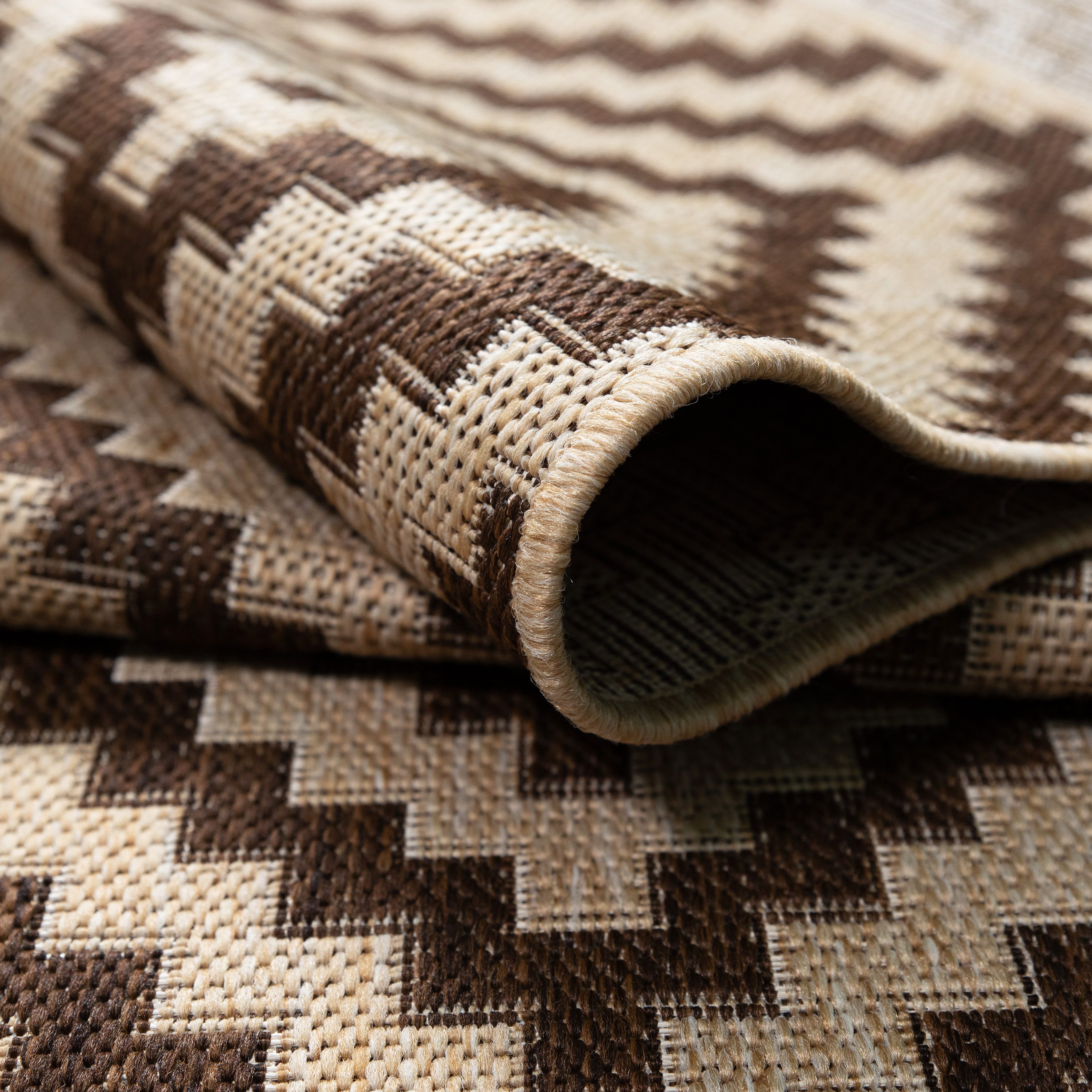 OTTO home Teppich Cordoba auch als Läufer erhältlich, rechteckig, Höhe: 3 mm, In- und Outdoor geeignet, Sisal-Optik, Wetterfest & UV-beständig, Boho – Bild 5 von 5