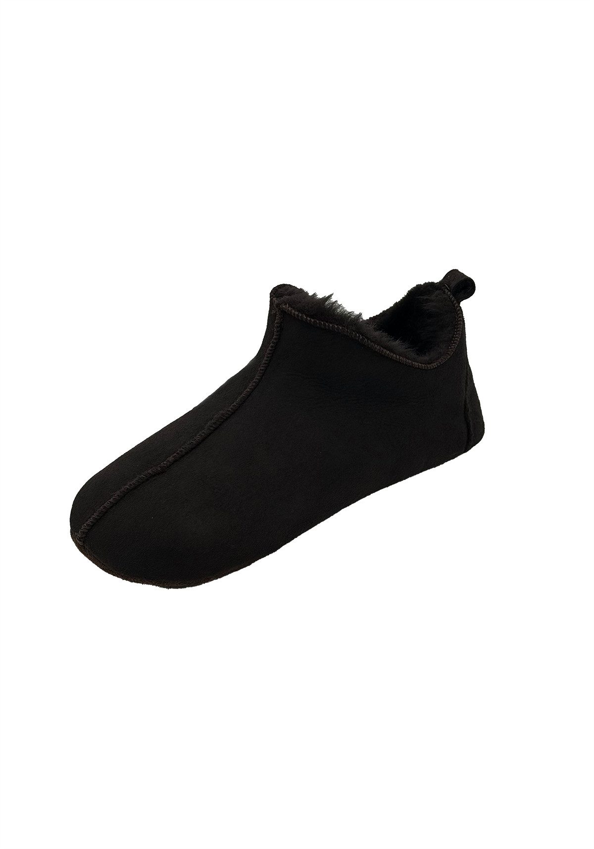 Hollert Hausschuh Lammfell Hausschuhe Bali Dunkelbraun Unisex