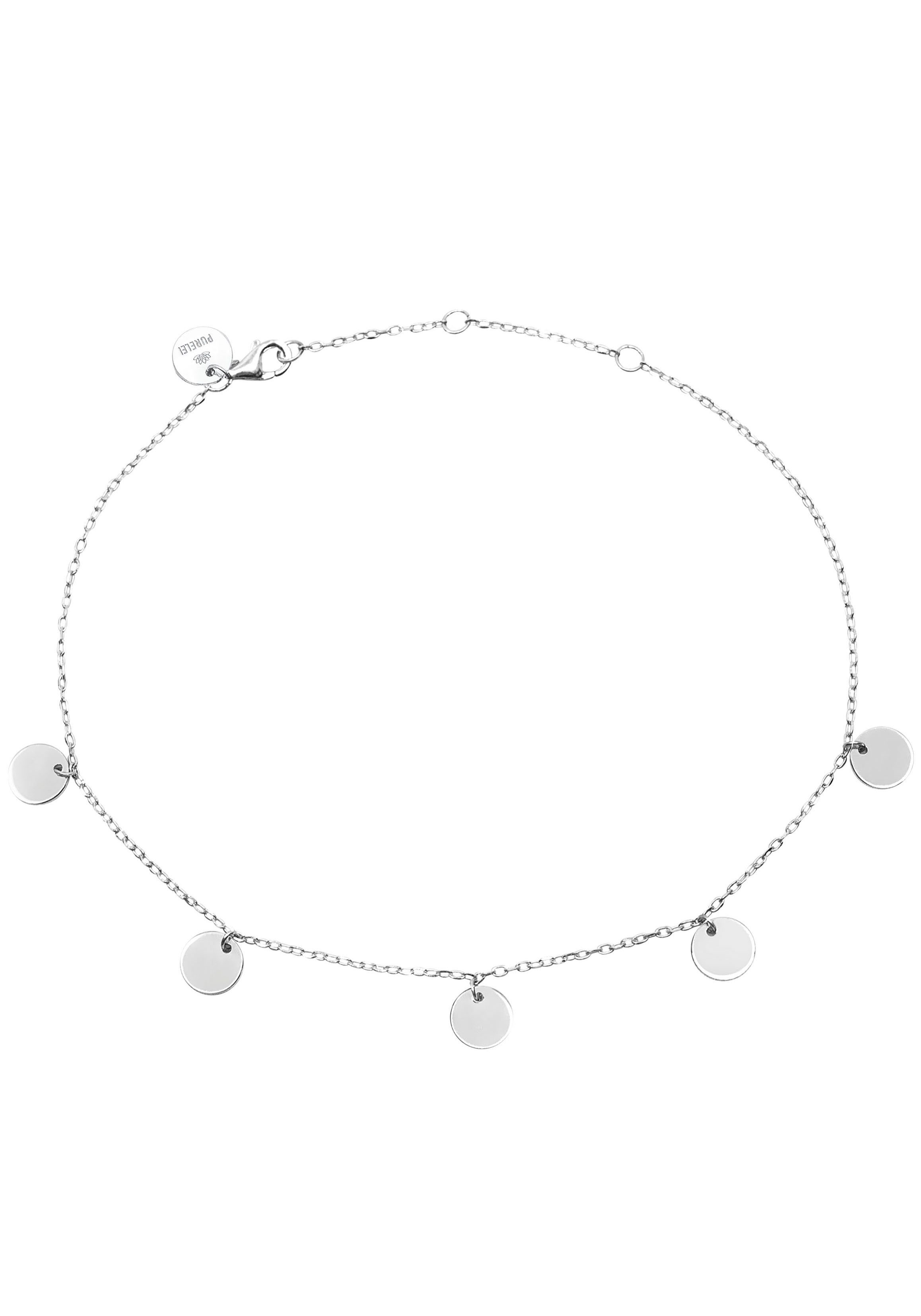 Purelei Fußkette mit Anhänger Schmuck Geschenk Kalea, Plättchen, Kreis, rund, bracelet-anklet-kalea