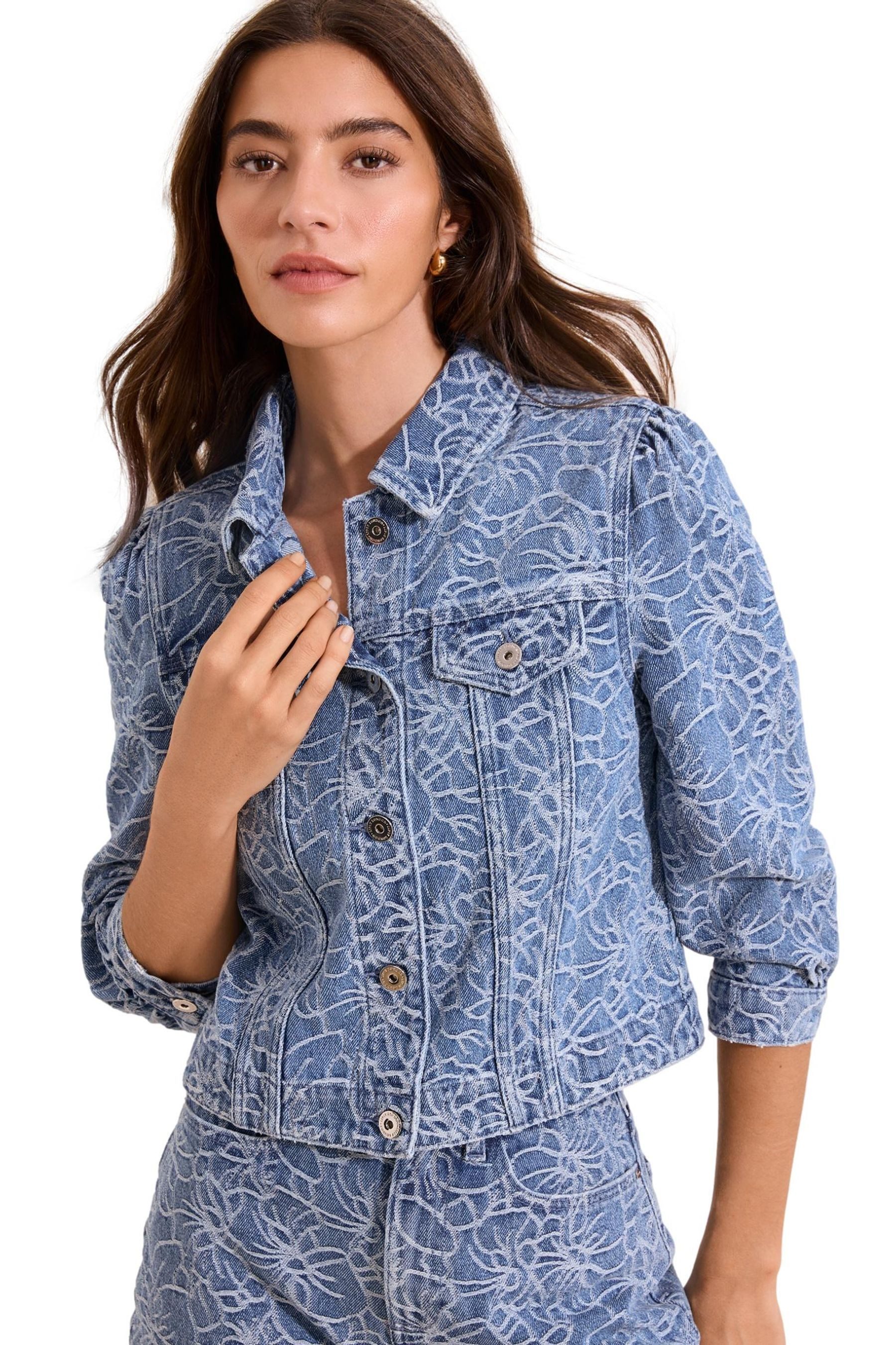 LIPSY Jeansjacke Lipsy Jeansjacke mit Armbandärmeln (1-St)