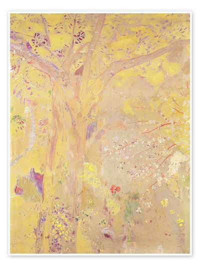 Posterlounge Poster Odilon Redon, Gelber Baum, Malerei