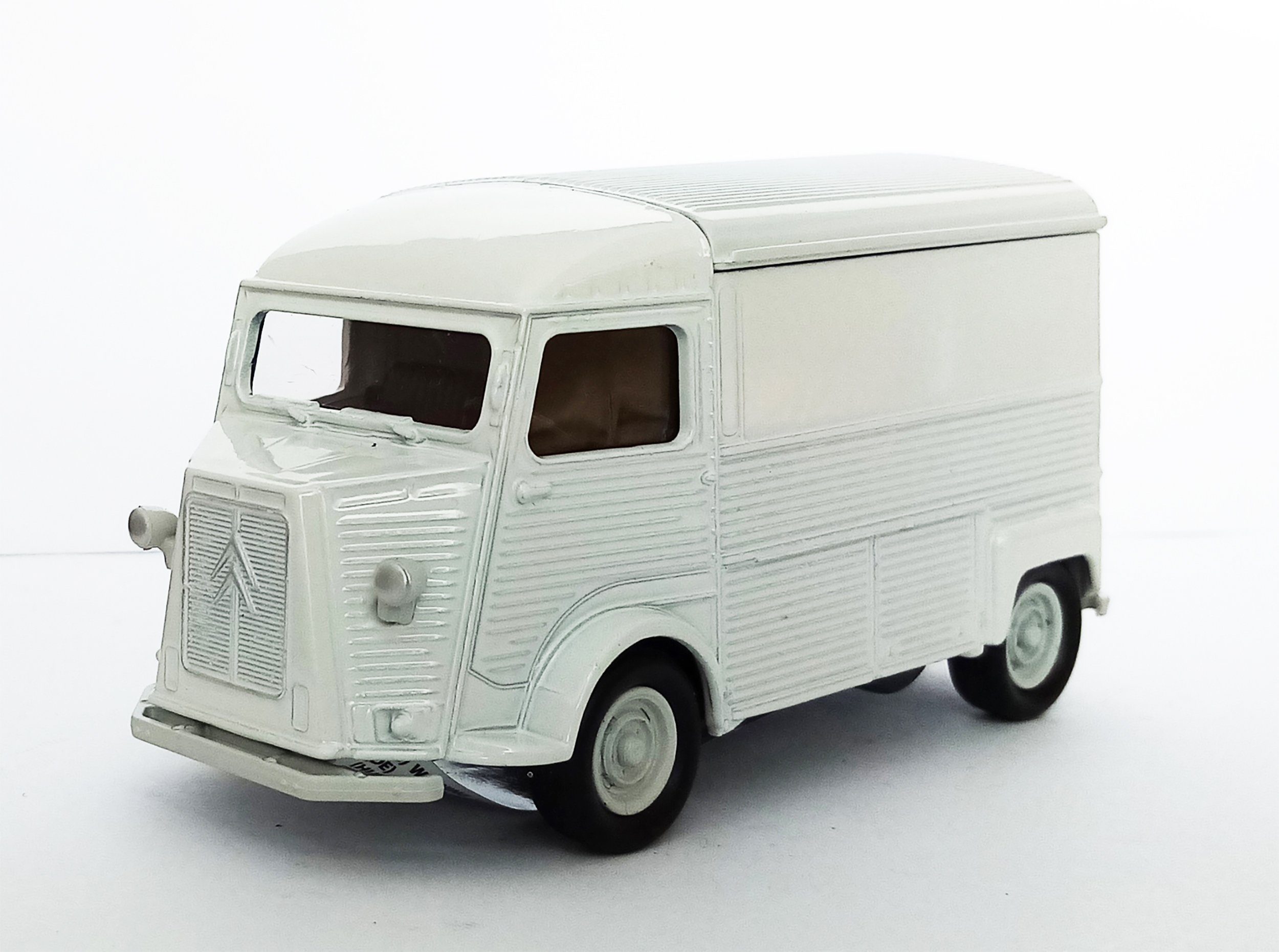 Welly Modellbus CITROEN TYPE H Modellbus 10cm aus Metall mit Rüchzug 62 (Weiss), Modellauto Modell Bus Auto Spielzeugauto Spielzeug Geschenk
