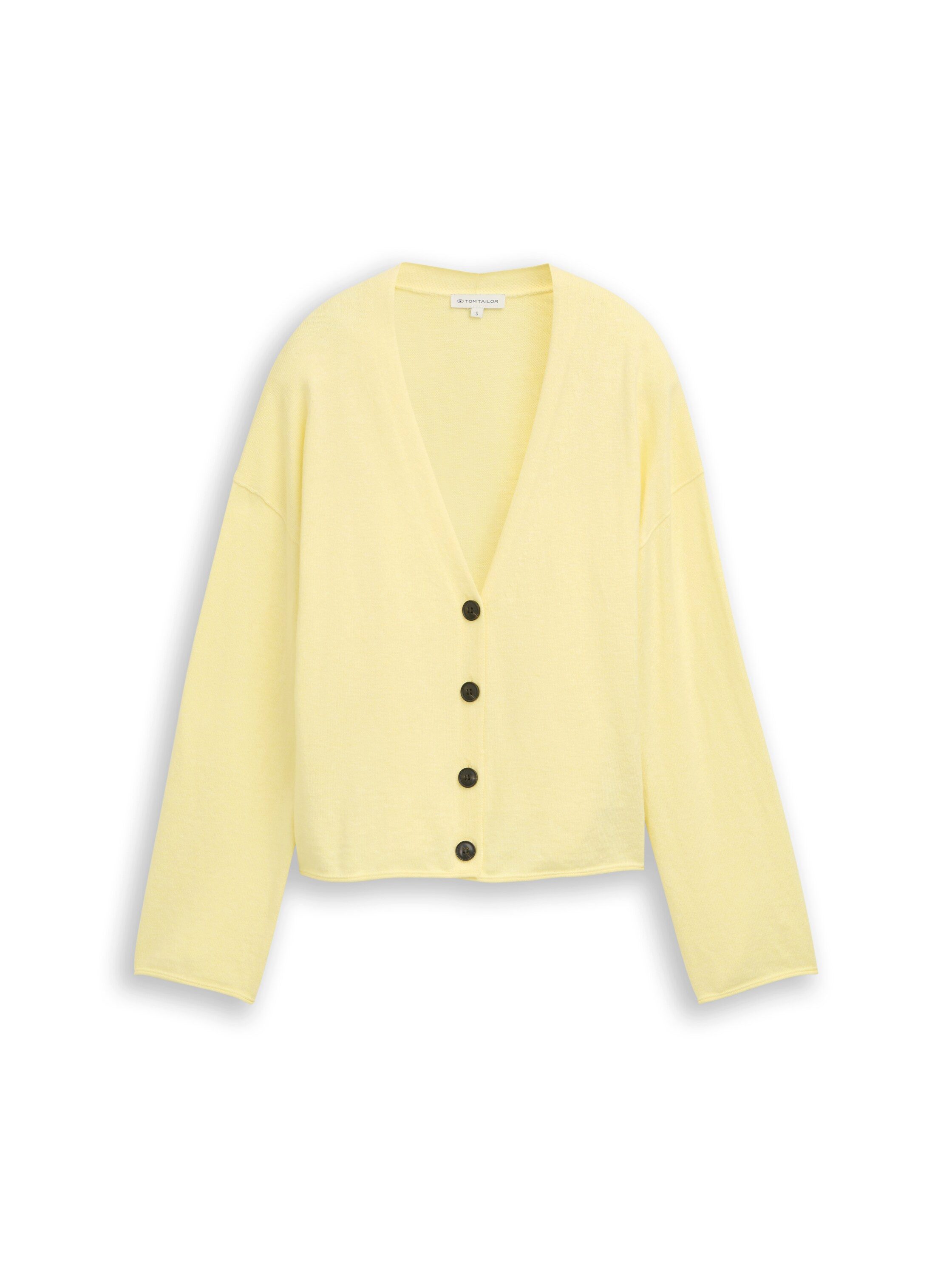 TOM TAILOR Sweatjacke Loose Fit Cardigan mit Kaschmir-Anteil günstig online kaufen