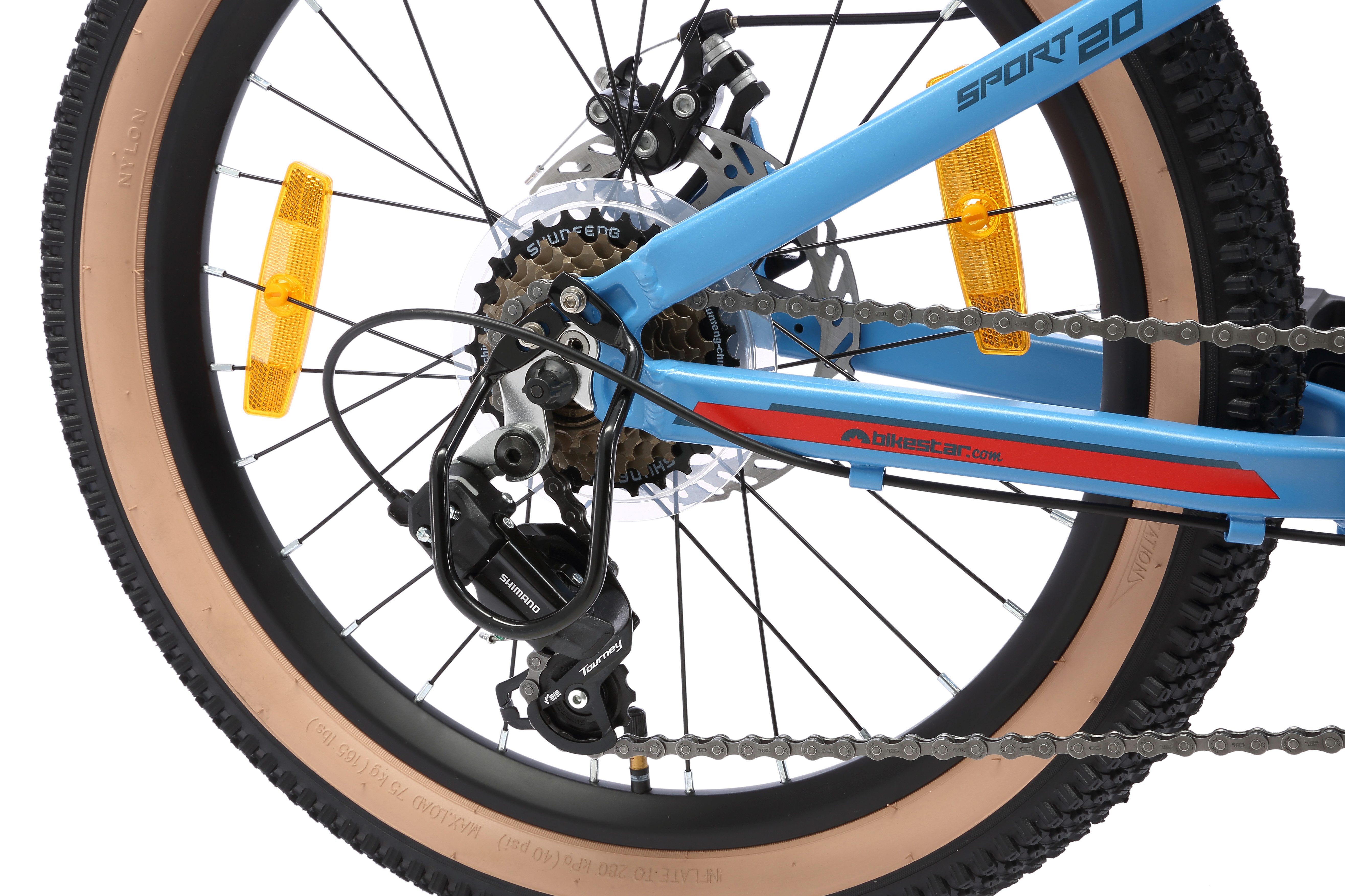 Bikestar Jugendfahrrad, 7 Gang Shimano RD-TY21 Schaltwerk, Kettenschaltung