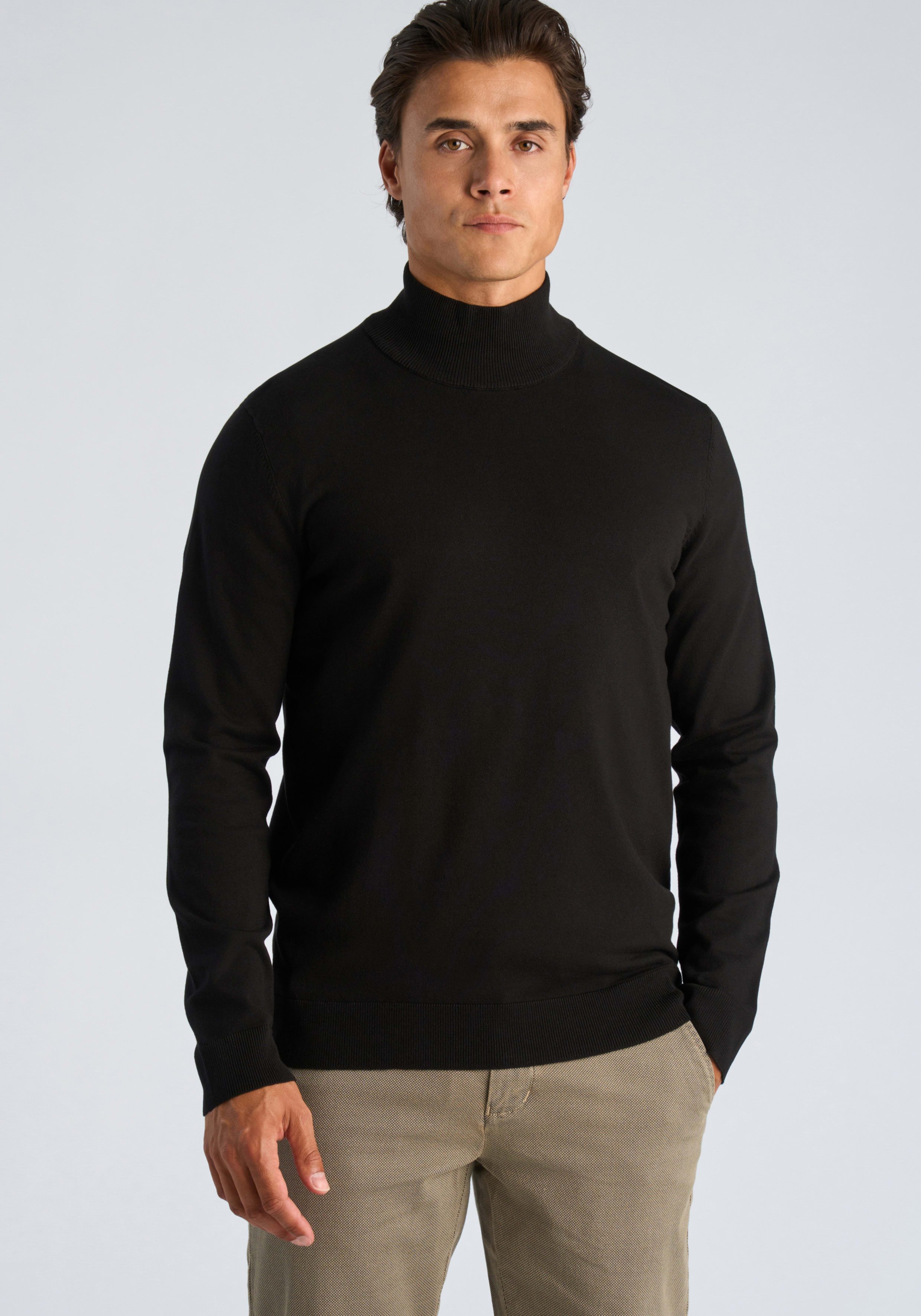LINDBERGH Rollkragenpullover Feinstrick / mit Viskose