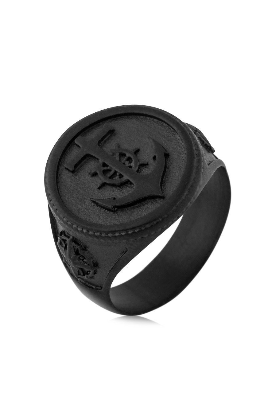 Siegelring Portus Ring Mattschwarz EU 54 - UK N - US 7