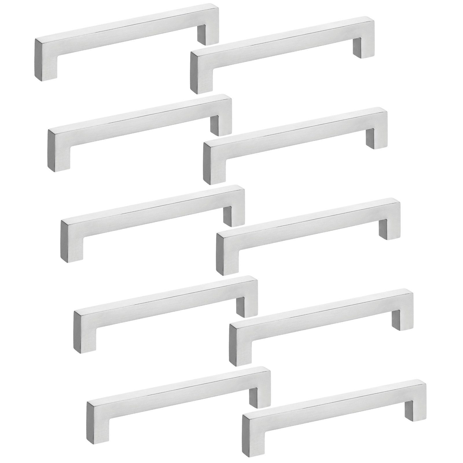 SO-TECH® Möbelgriff FormLine EDGE, echt Edelstahl, Lochabstand 160 mm (10-St), Länge 175 mm, Höhe 35 mm, 10 Stück inkl. Schrauben