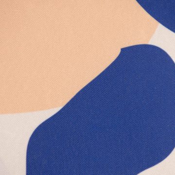 SCHÖNER LEBEN. Dekokissen Outdoor Kissen Formen abstrakt creme rot orange blau 45x45cm