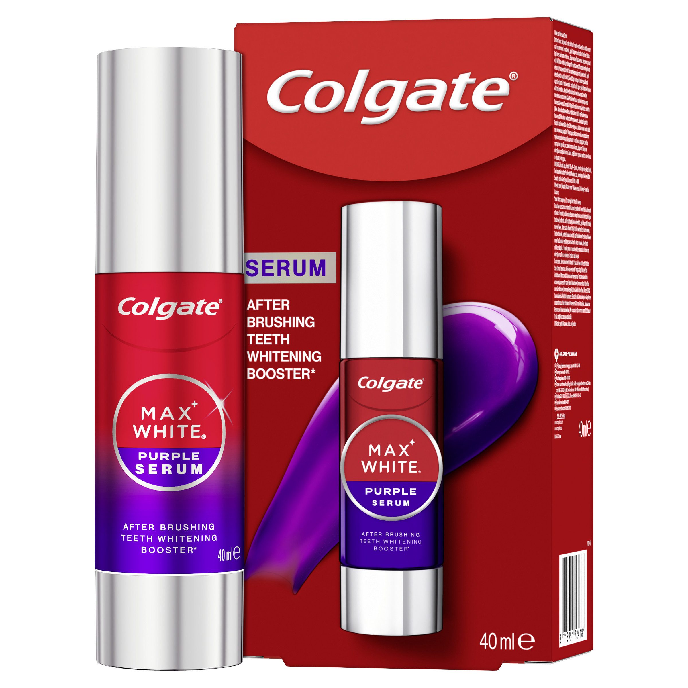 Colgate Zahnbleaching-Gel Colgate Max White Smile Gloss Purple Serum Zahnaufhellungsbooster, Zahnaufhellungsbooster