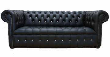 JVmoebel 3-Sitzer Chesterfield Couch Garnitur 3 Sitzer Klassisch 100% Leder Sofort, Made in Europe
