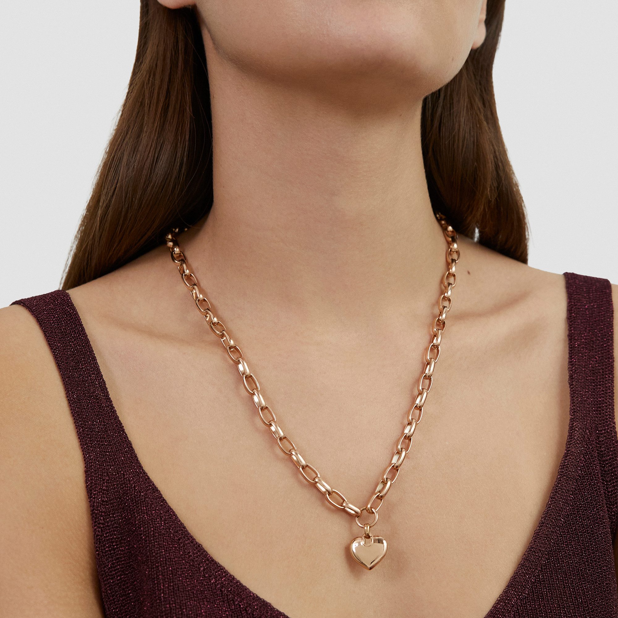 s.Oliver Kette mit Anhänger Chunky Heart, Herz