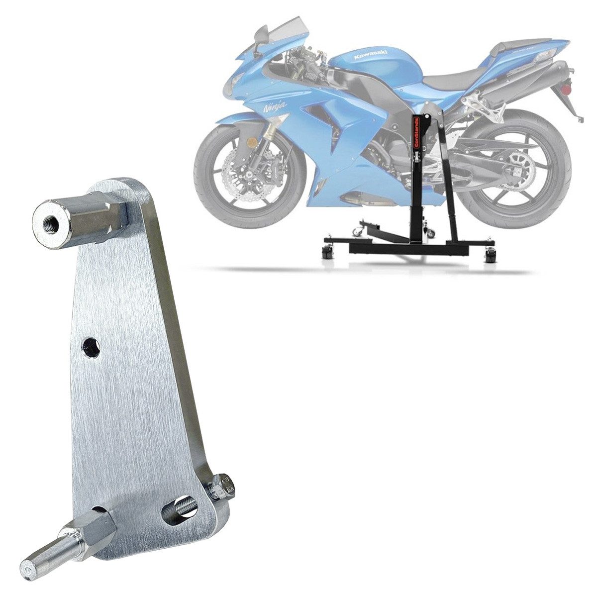 ConStands Motorradheber Adapterplatte für # Power Classic / Evo für Kawasaki ZX-10R 06-07