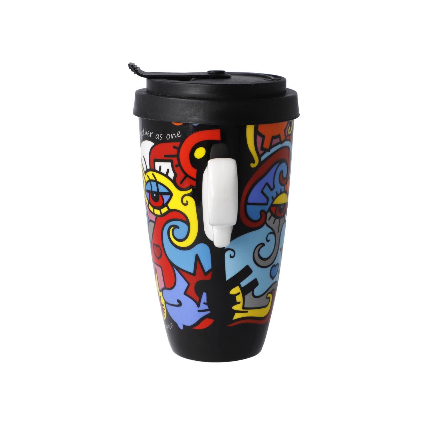 Goebel Coffee-to-go-Becher, Porzellan, Höhe: 15cm, Farbe: Mehrfarbig, Motiv: Together