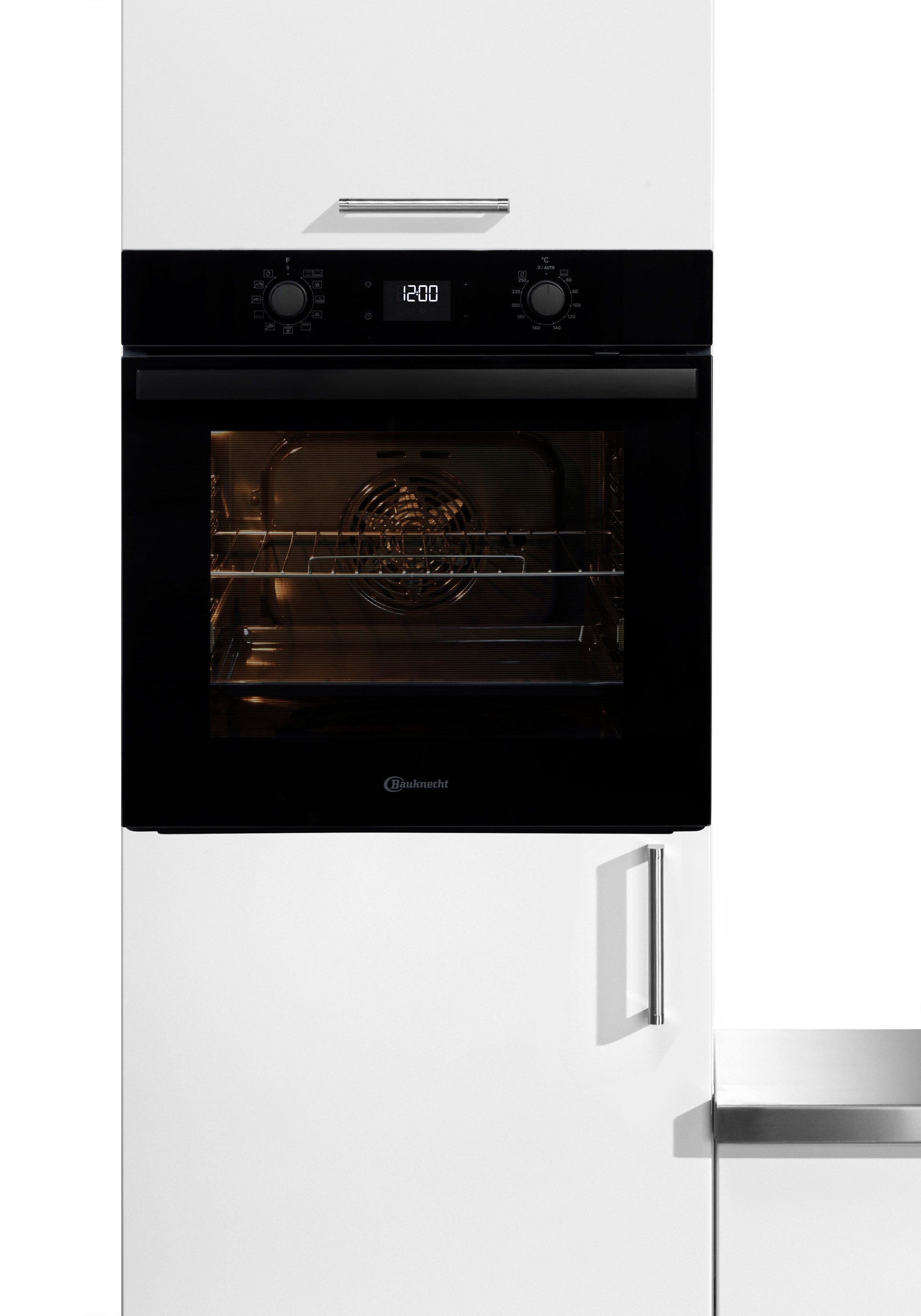 BAUKNECHT Einbaubackofen BBA285HU1I, mit Teilauszug, Pizzafunktion – knusprig und köstlich wie frisch aus dem Steinofen