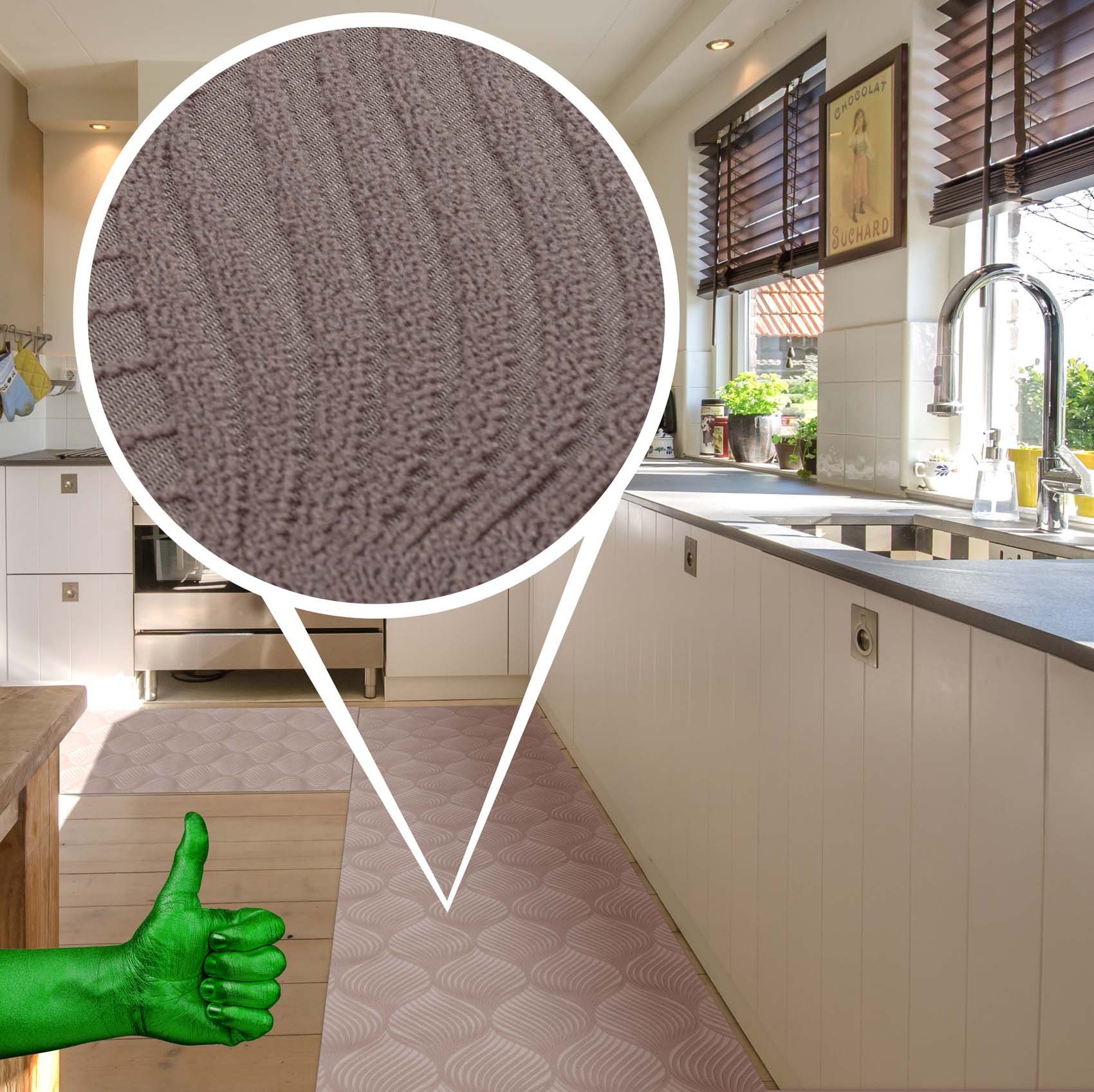 ANRO Küchenläufer BAKER Hochwertig Läufer Küchenteppich Teppich Textil, Eckig, Höhe: 3 mm, Velour – Bild 4 von 5