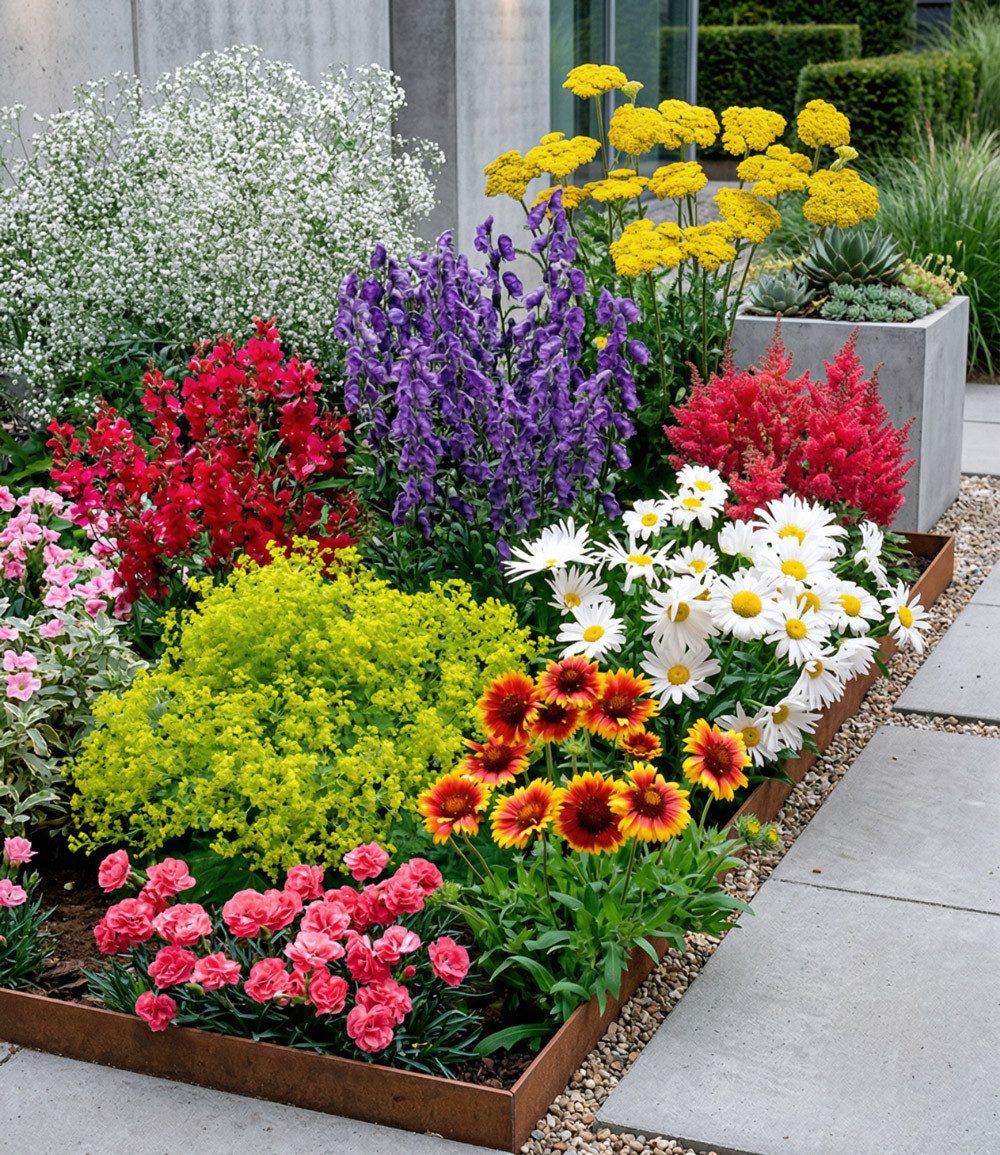 BALDUR Garten Staude Bunter Staudengarten, 9 St., Caryophyllaceae, winterhart, mehrjährig, pflegeleicht