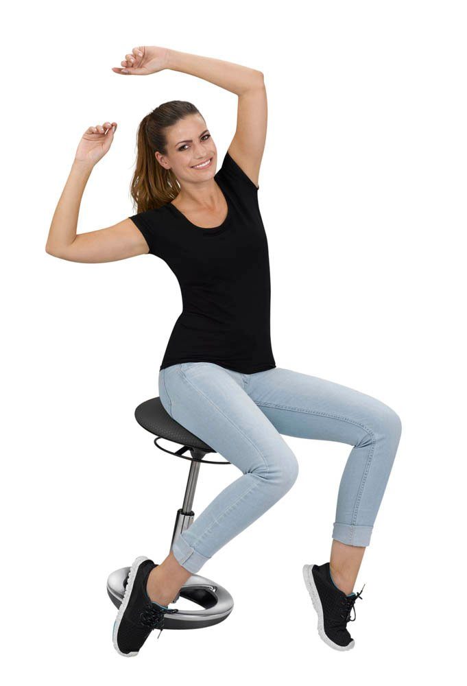 TOPSTAR Sitzhocker 1 Fitness-Hocker SITNESS BOB Hocker - schwarz (1 St), Patent by Walser