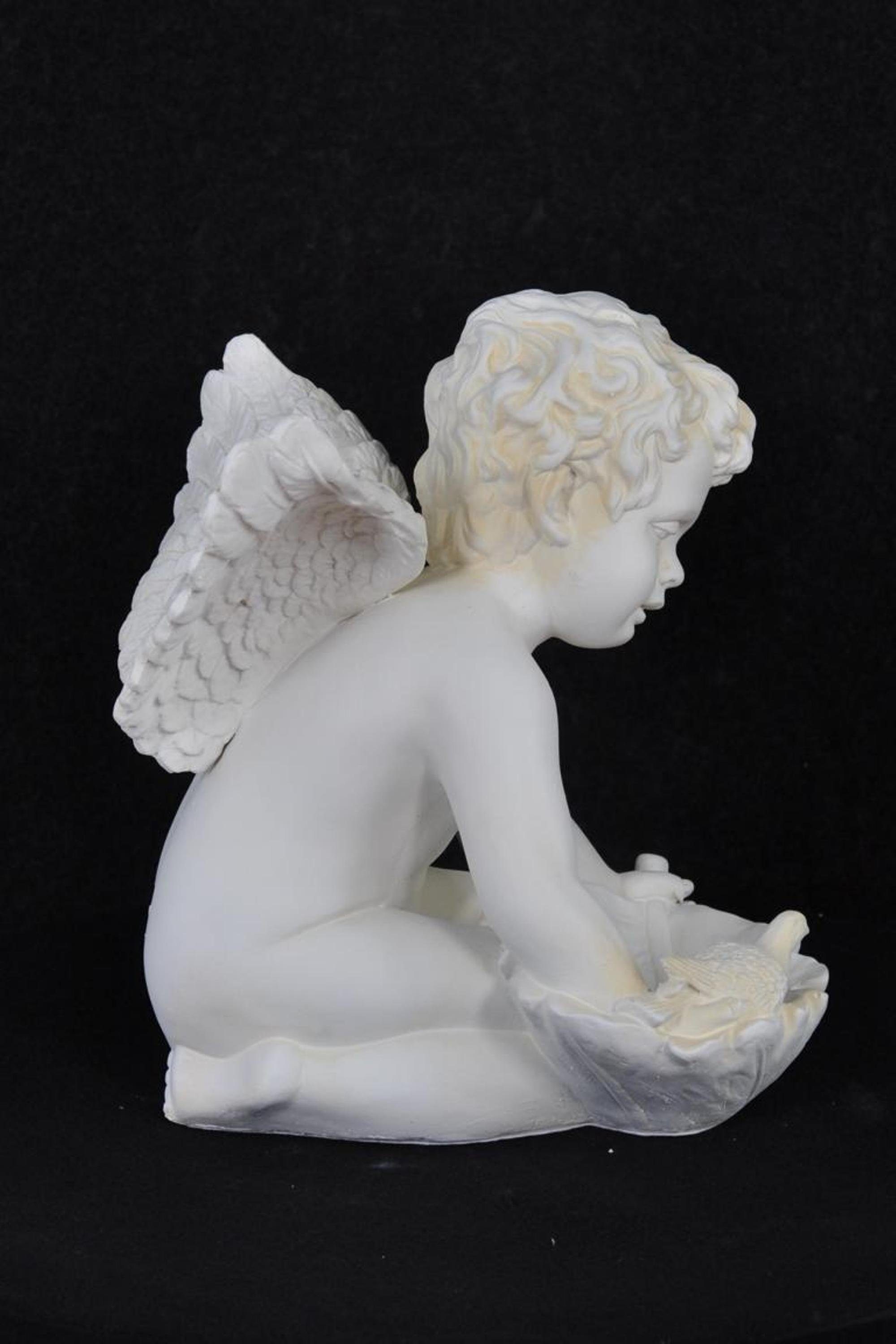 JVmoebel Engelfigur Figur Engel Skulptur Figuren 35,5cm Weiß Design PG0603 Neu, Made in Europa