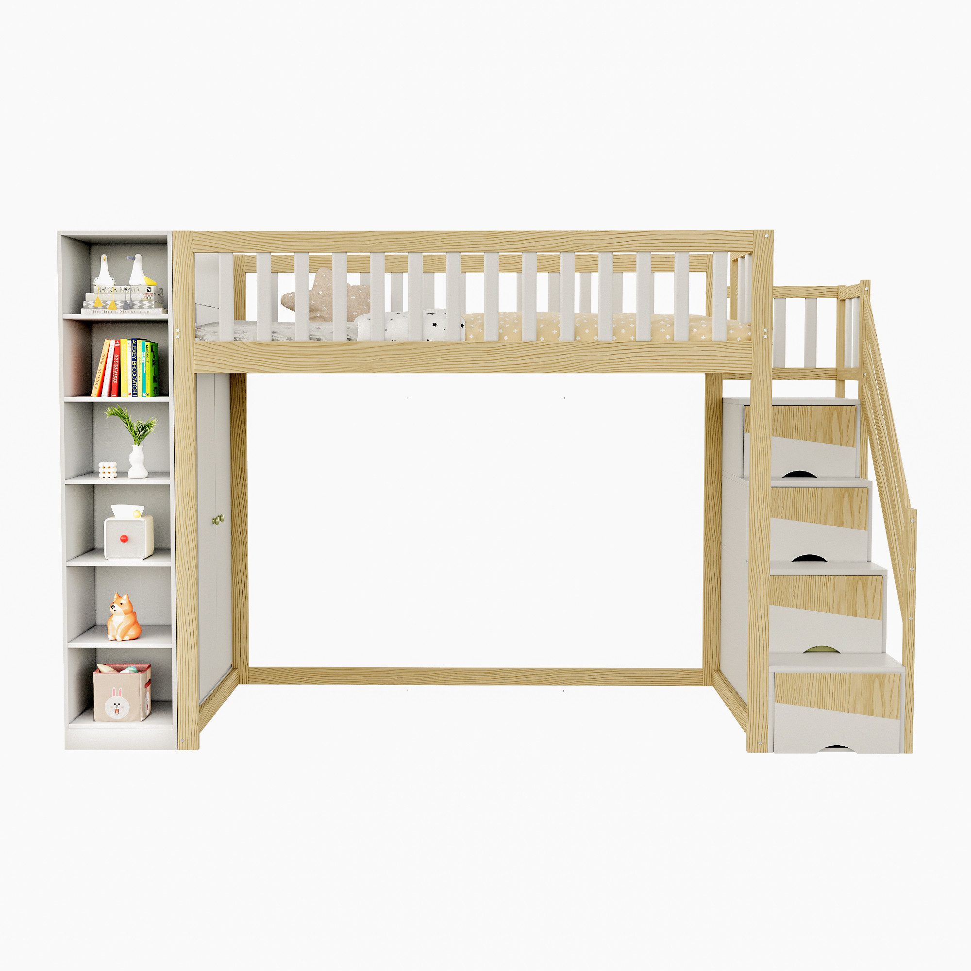 Odikalo Kinderbett Hochbett Jugendbett 90x200 mit günstig online kaufen