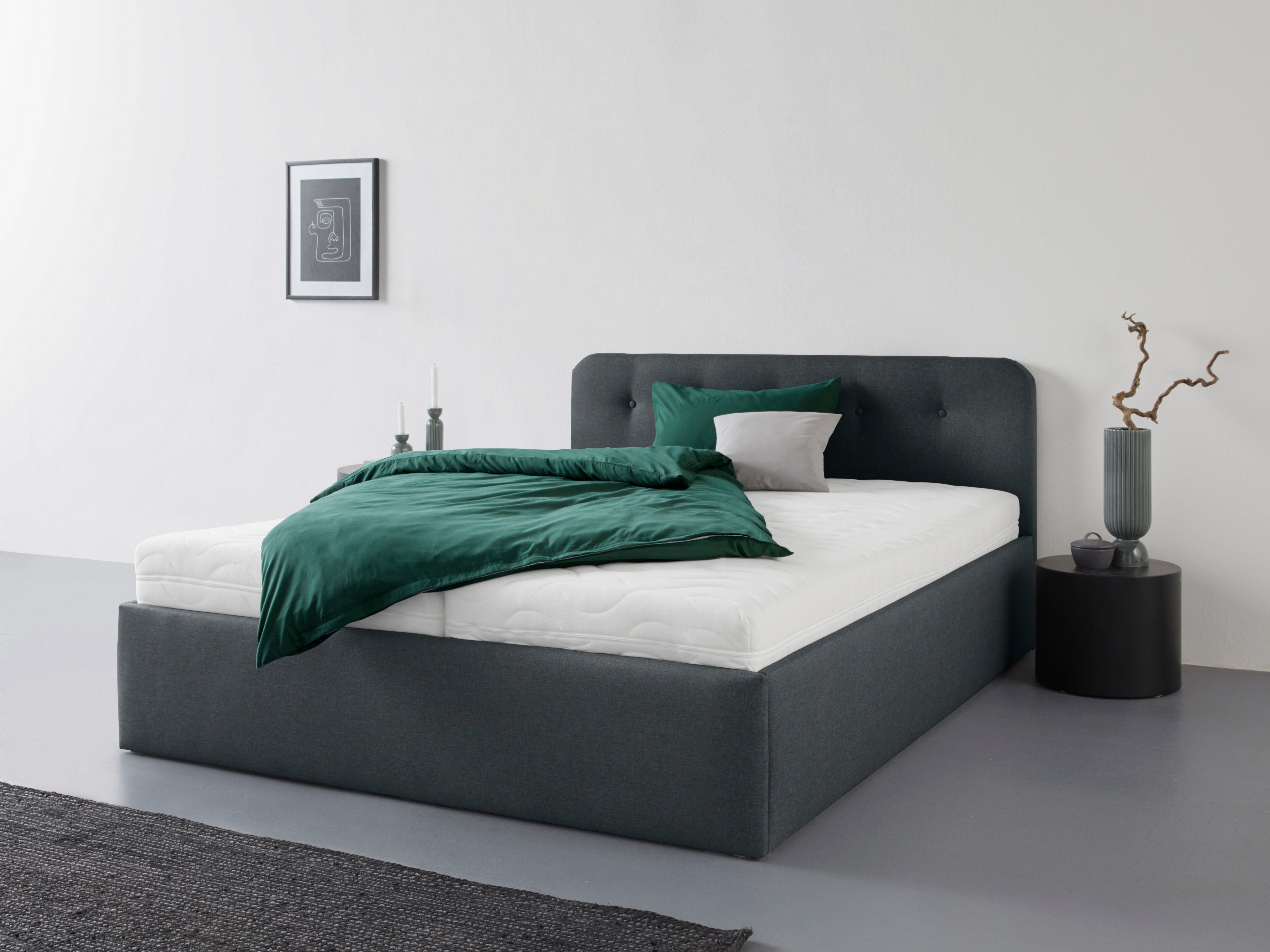 Westfalia Schlafkomfort Polsterbett "Rostock" auch mit Stauraum und Kopftei günstig online kaufen