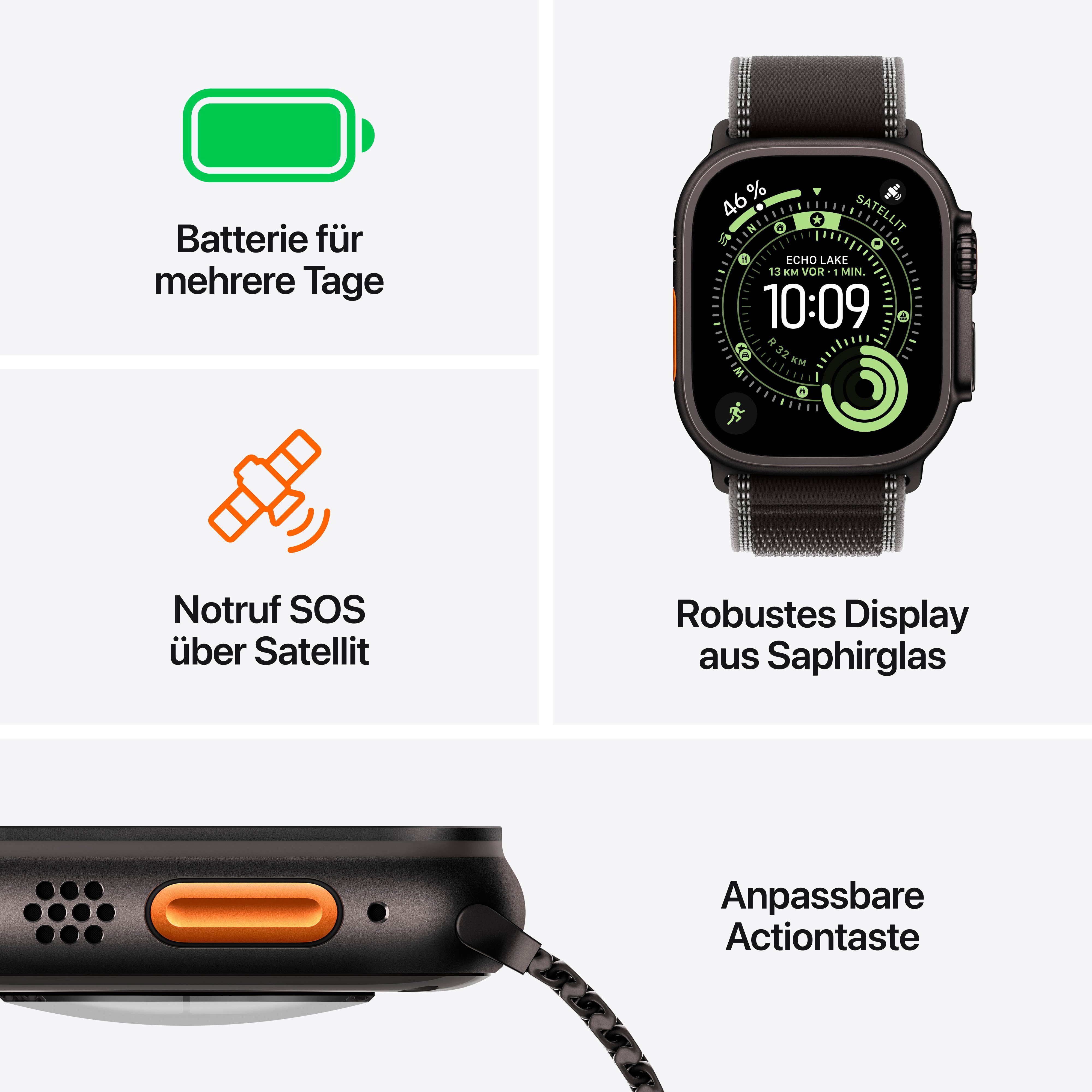 Apple Watch Ultra 3 GPS + Cellular 49mm Smartwatch (Watch OS), 1-tlg. – Bild 3 von 5
