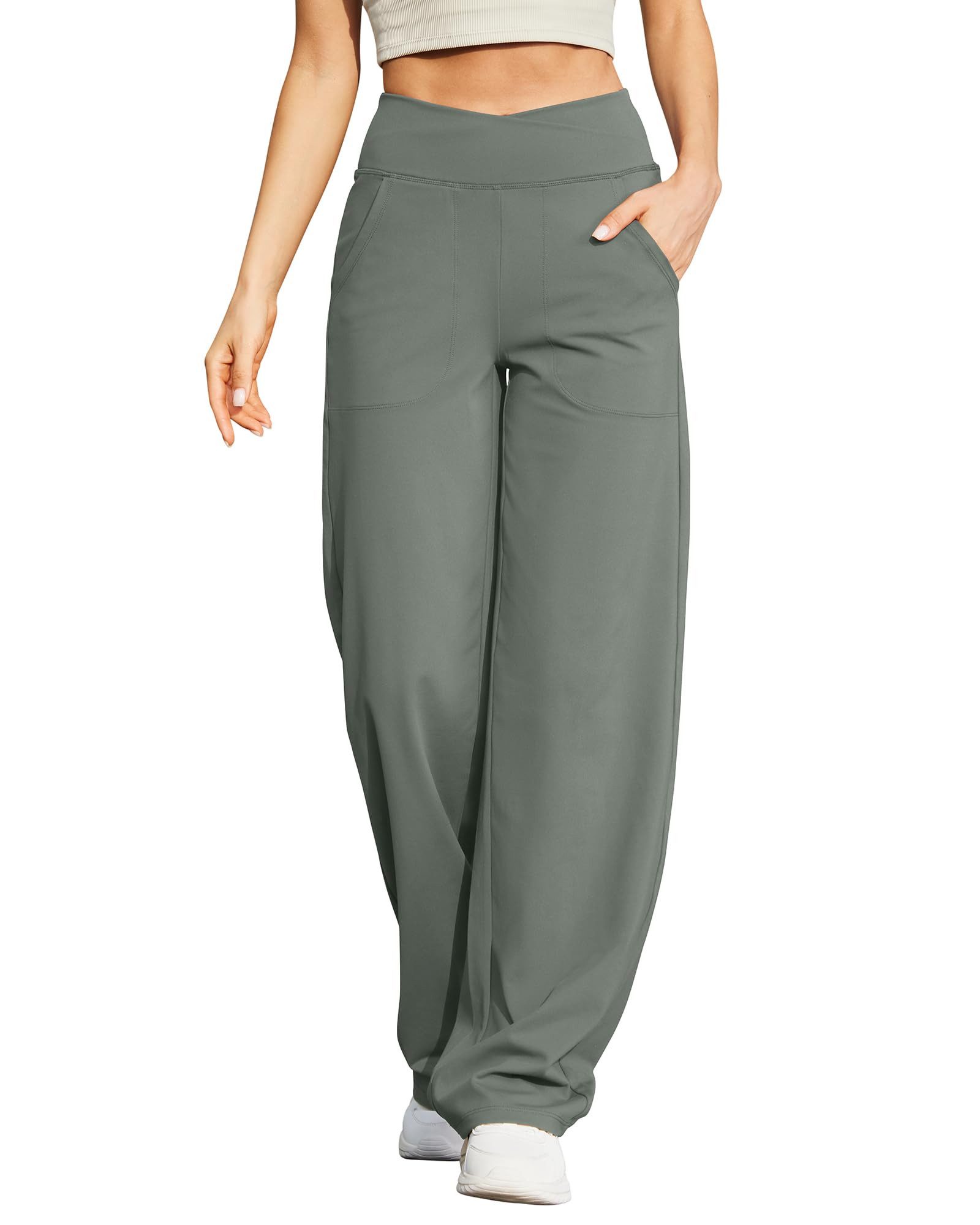 G4Free Jogginghose Damen Weite Hose Yogahose Hohe Taille Jogginghose mit Ta günstig online kaufen