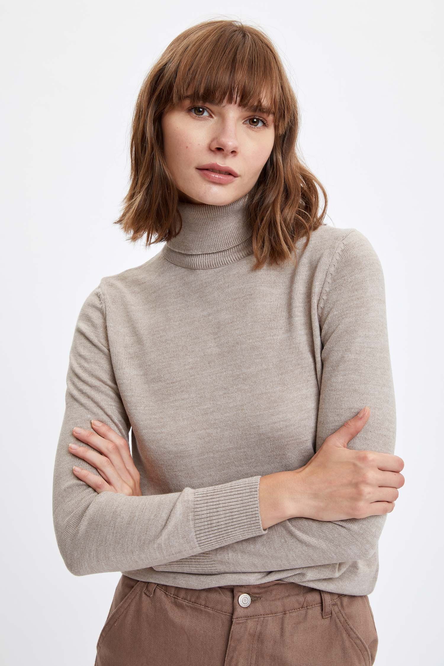 DeFacto Rollkragenpullover »Damen Pullover Damen Regular Fit Langarm«  online kaufen | OTTO