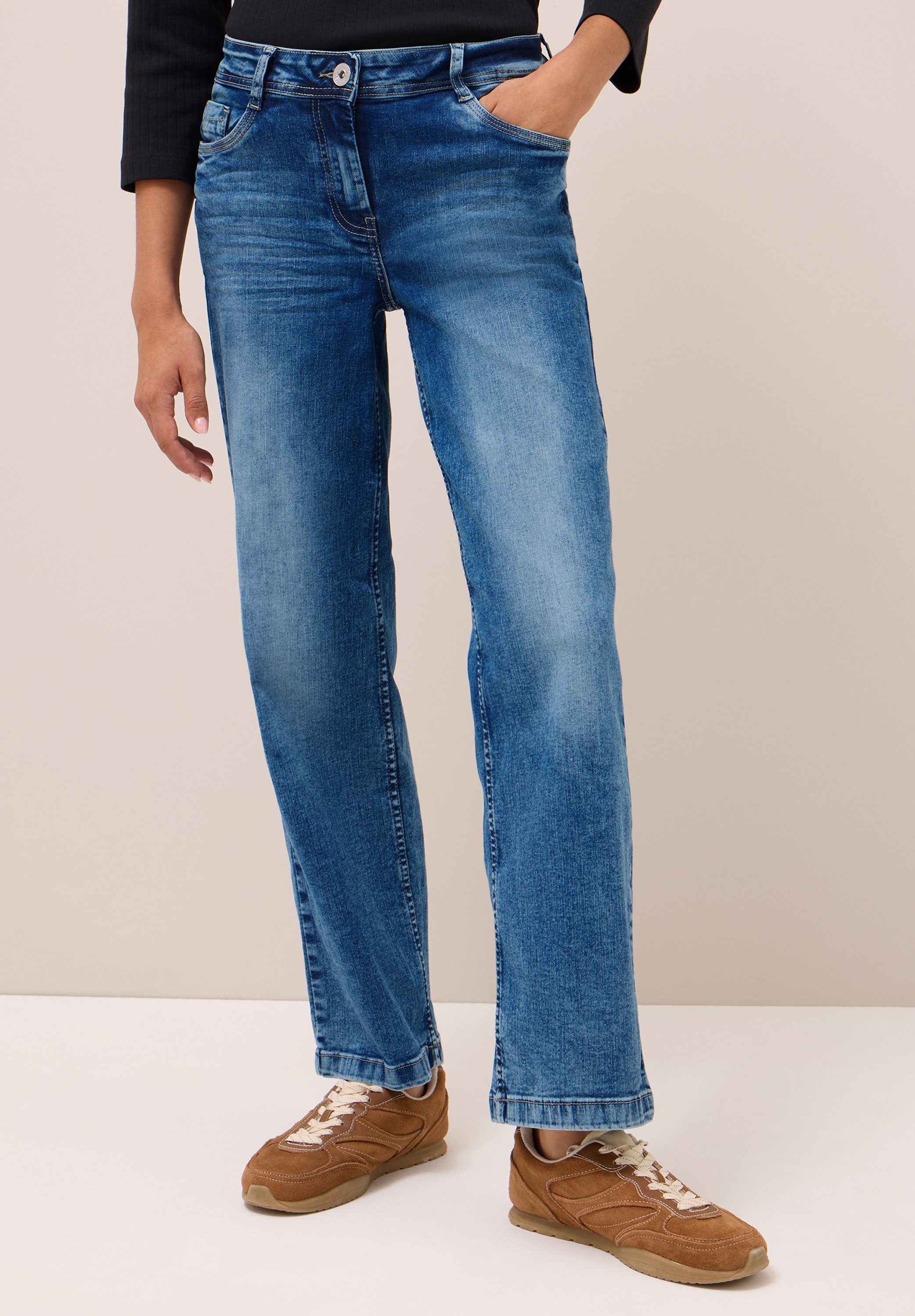 STREET ONE Loose-fit-Jeans High Waist günstig online kaufen