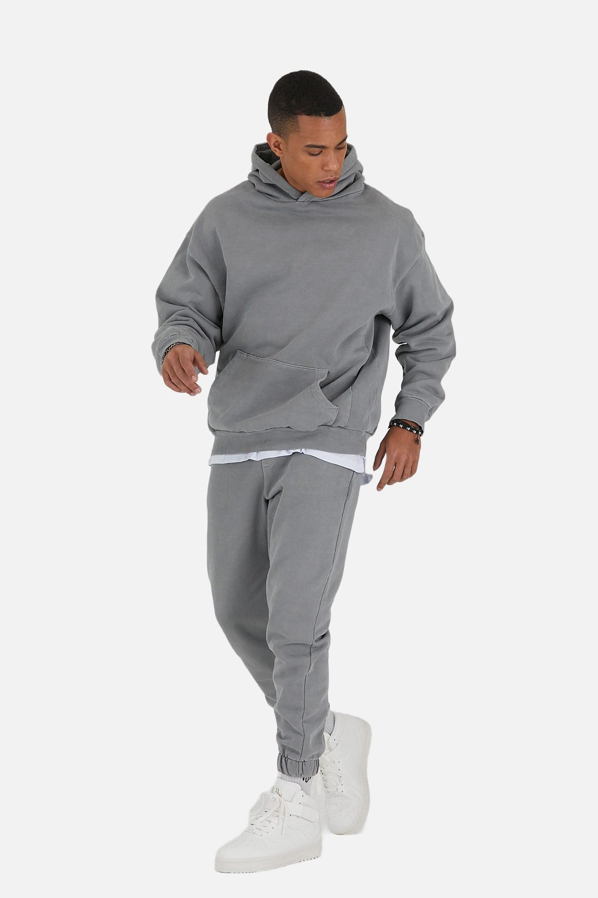 OSSY HOMER Trainingsanzug Set Jogger Hoodie 100% Baumwolle Sportswear (2-tlg) – Bild 4 von 5