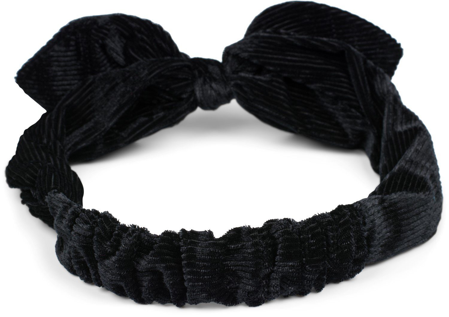 styleBREAKER Haarband, 1-tlg., Cord mit Haarband Schleife Schwarz