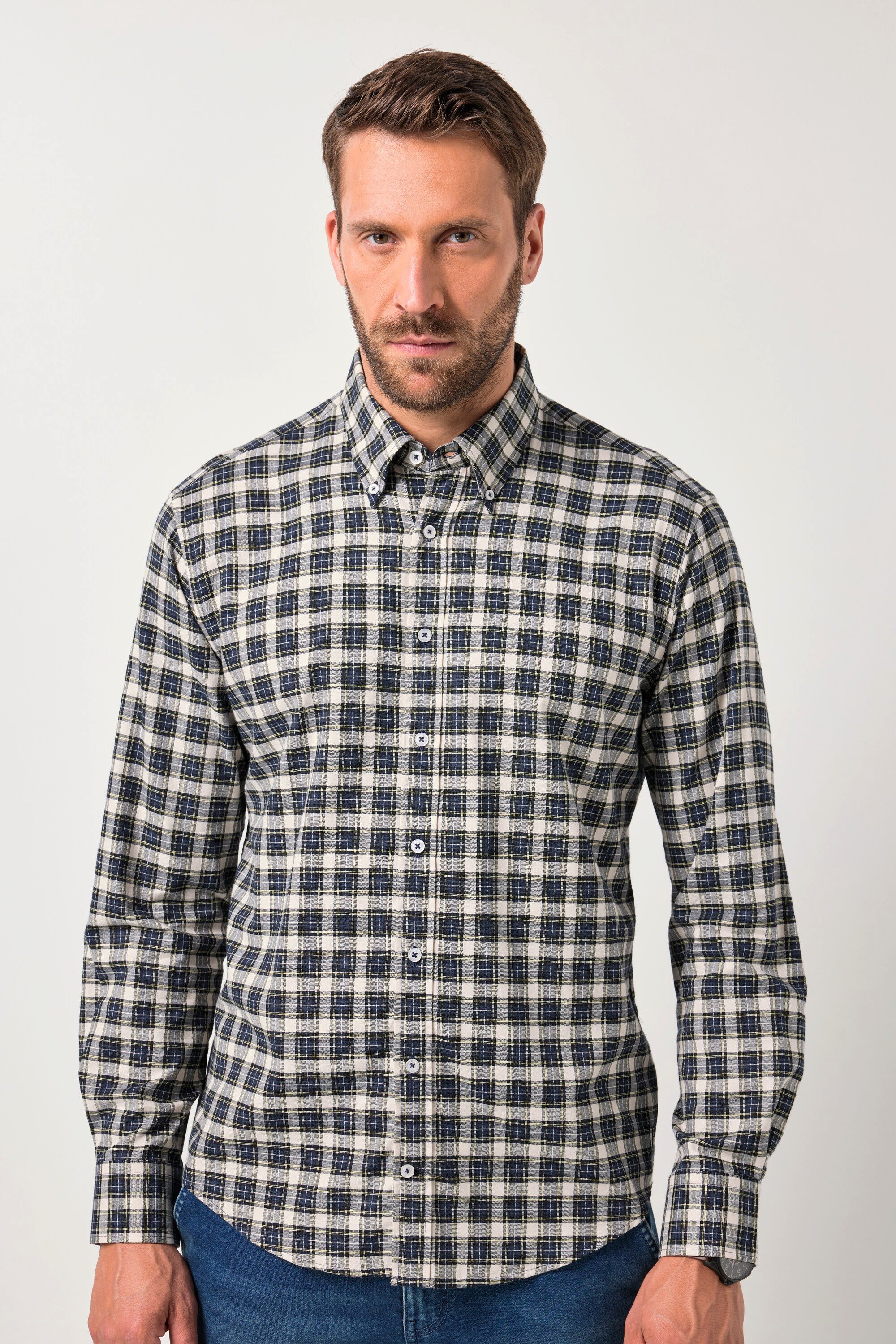 Businesshemd Karohemd Langarm Buttondown-Kragen Modern Fit