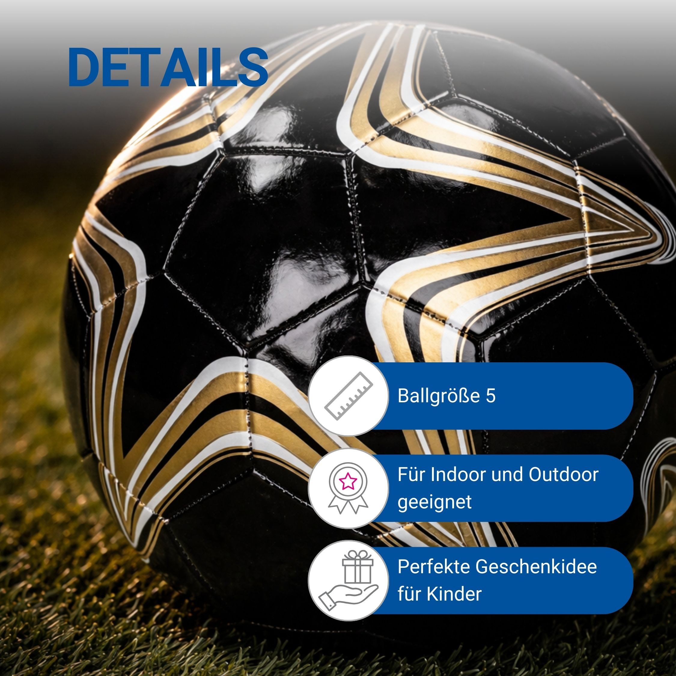 elasto Spielball Fußball GOAL in Größe 5 für Kinder und Erwachsene