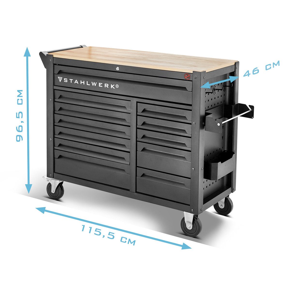 STAHLWERK Tool Trolley Workshop Trolley XXL Assembly Trolley 364 Tools CrV, (1-piece)