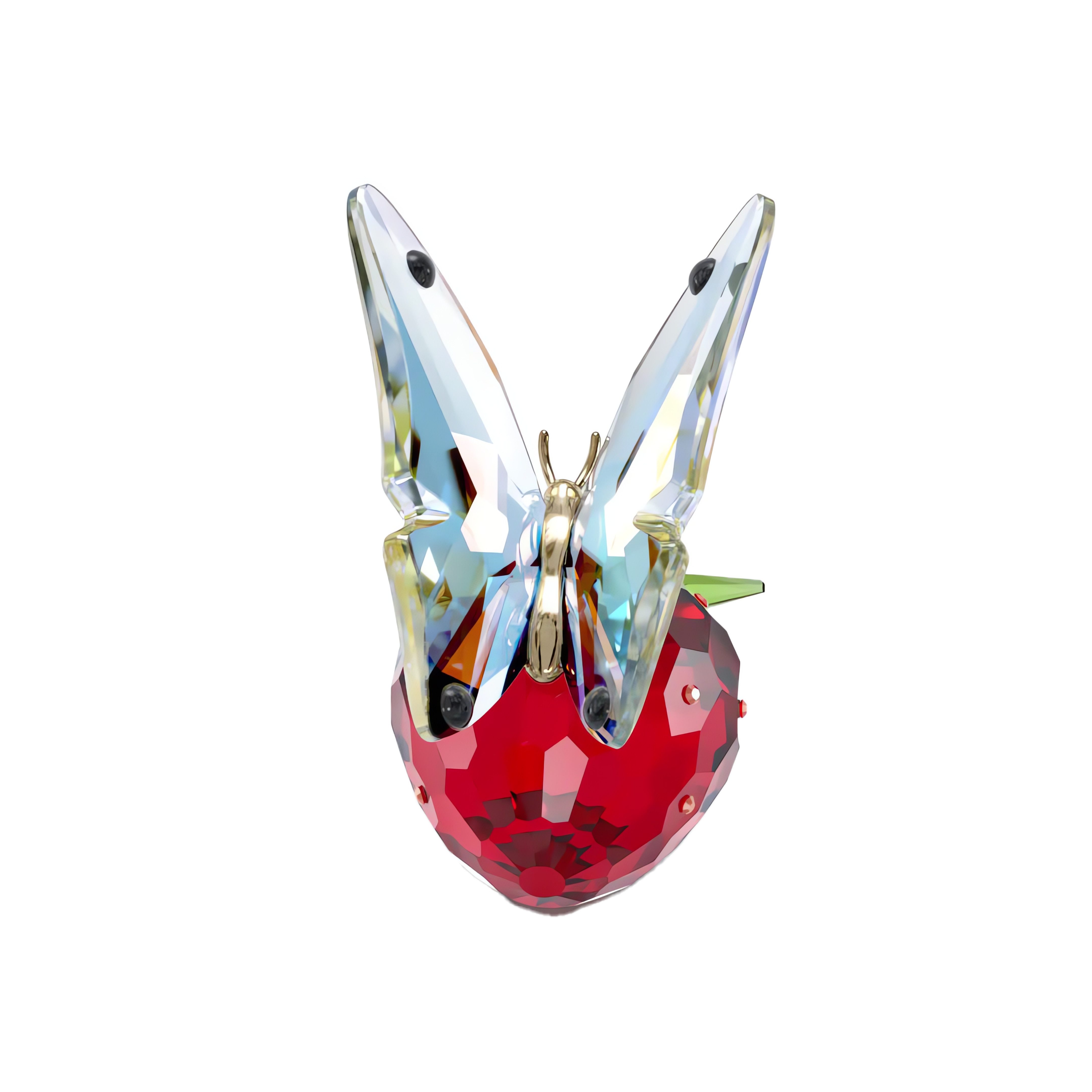 Swarovski Dekofigur Kristallfigur Sammelfigur Idyllia Schmetterling und Erdbeere (1 St), Swarovski® Kristall
