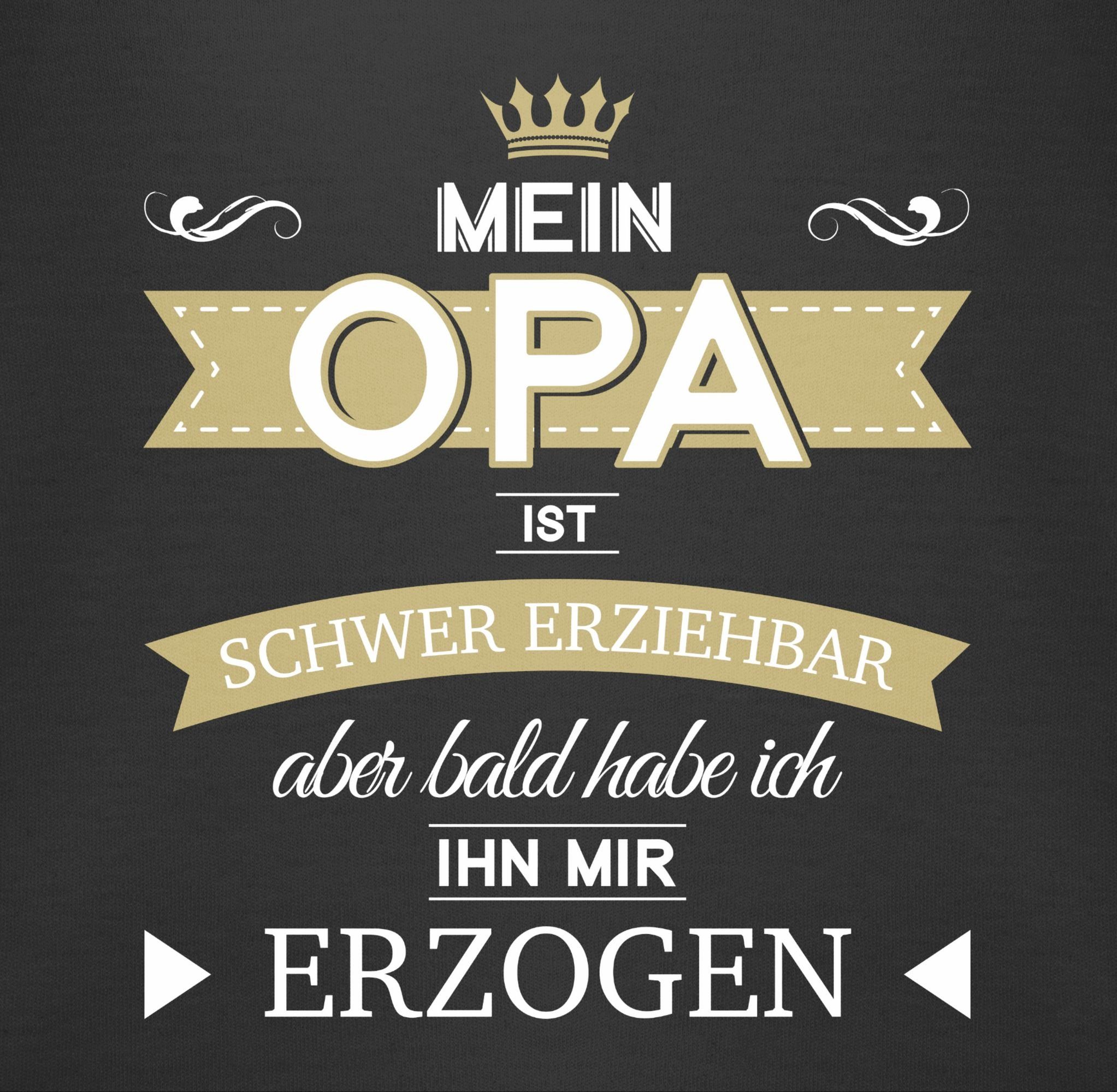 Shirtracer Shirtbody Mein Opa ist schwer erziehbar bald habe ich ihn mir erzogen Sprüche Baby