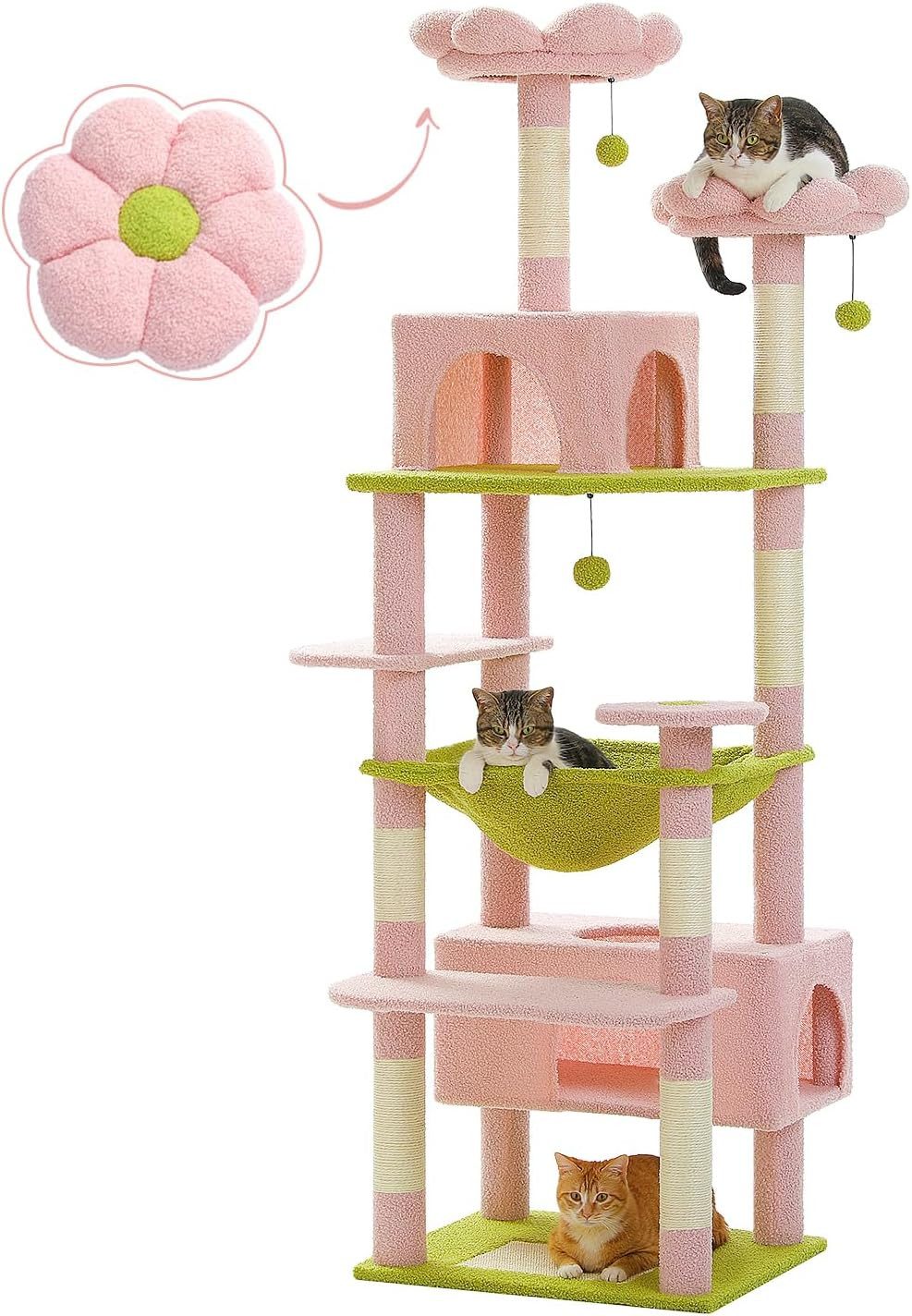 Purpurra Kratzbaum Katzenturm mit Hängematte und günstig online kaufen
