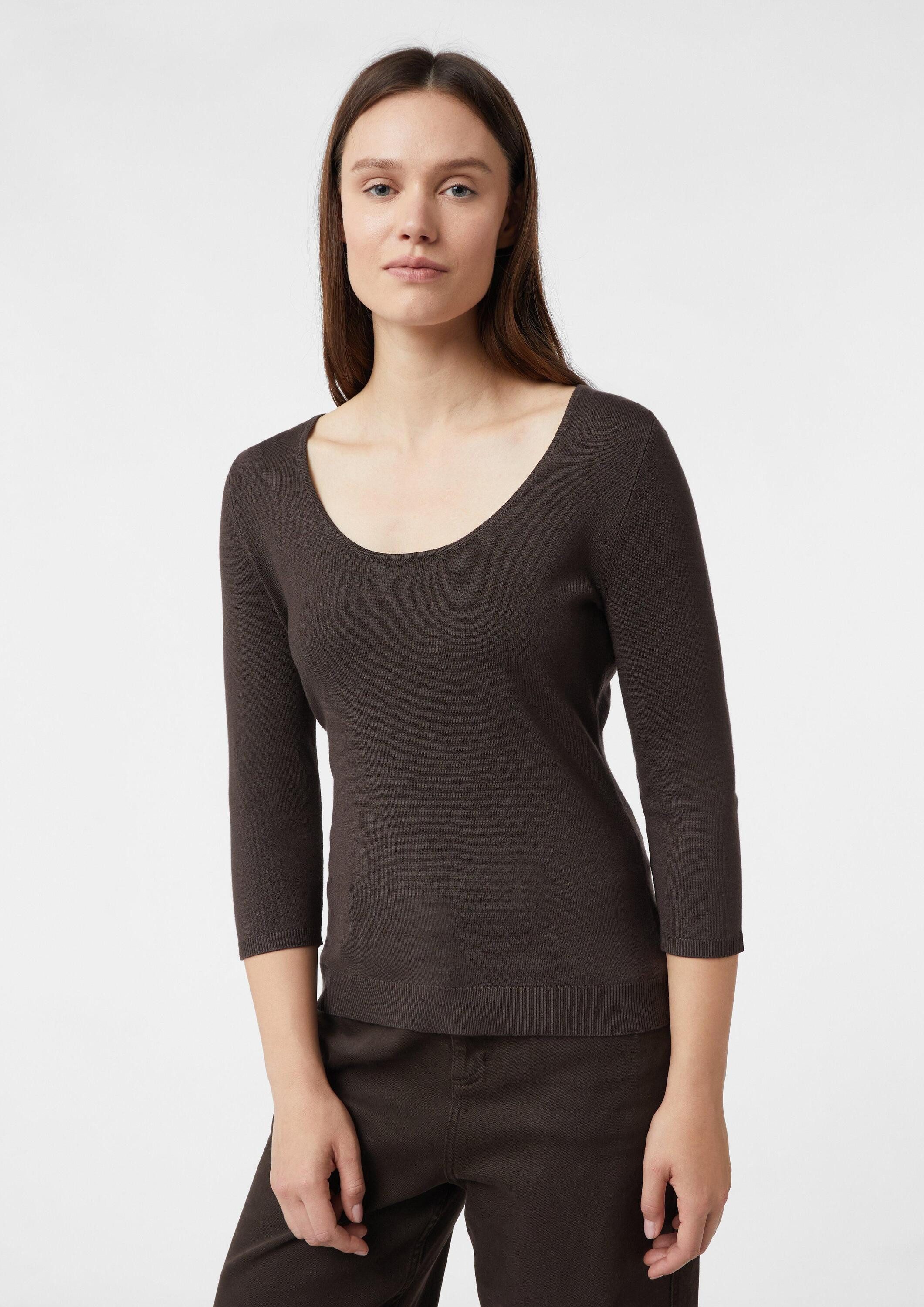 comma 3/4 Arm-Pullover Вязаные свитера Schmaler Feinstrickpullover aus Viskosemix