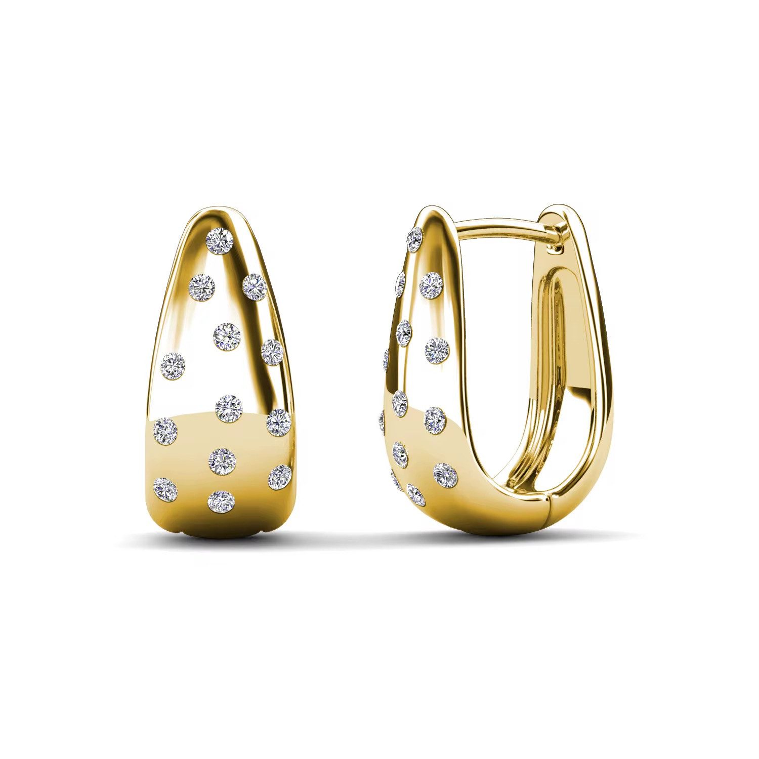 ROUGEMONT Paar Creolen Funkelnde Glamour Creolen Ohrringe, Hypoallergen